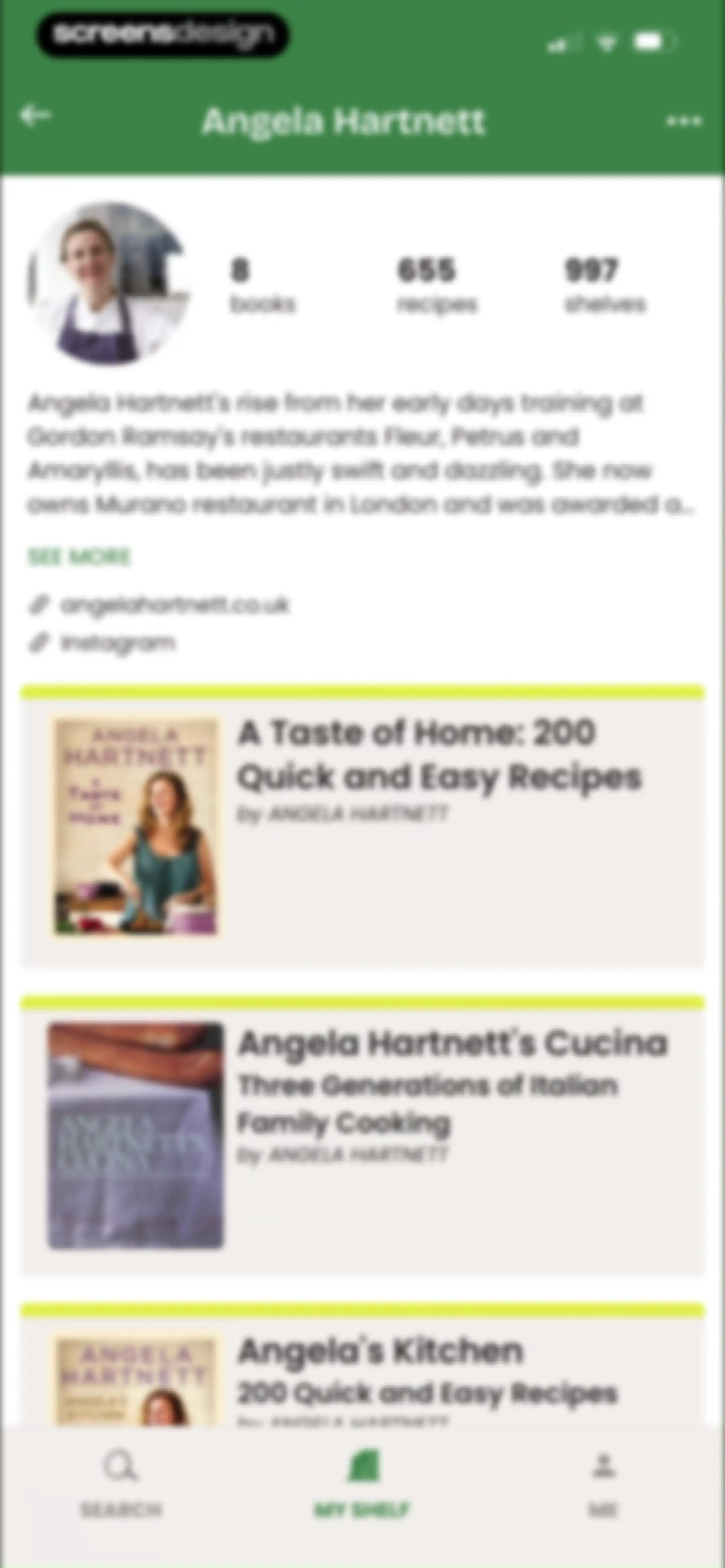 CookShelf: Search Cookbooks screen 39