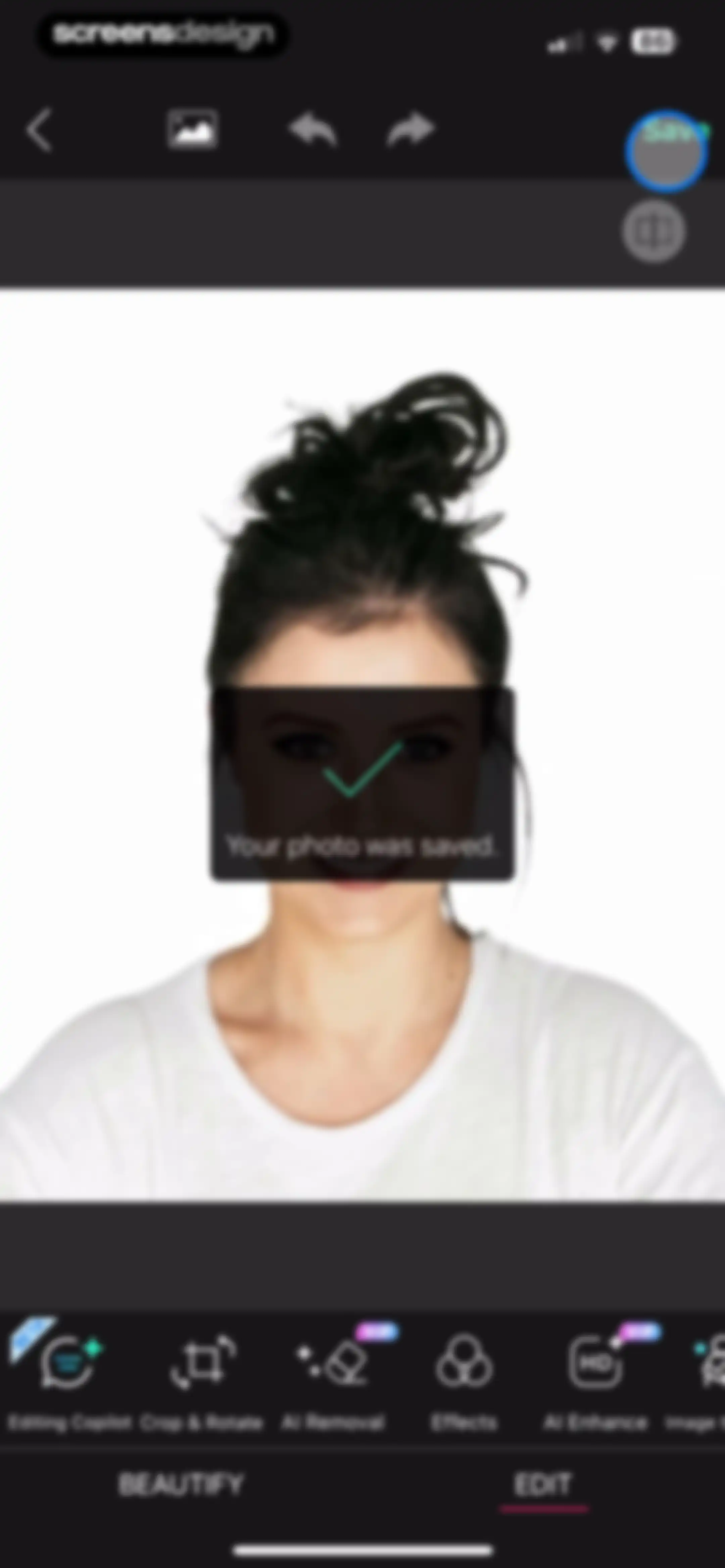 YouCam Perfect:AI Photo Editor screen 106