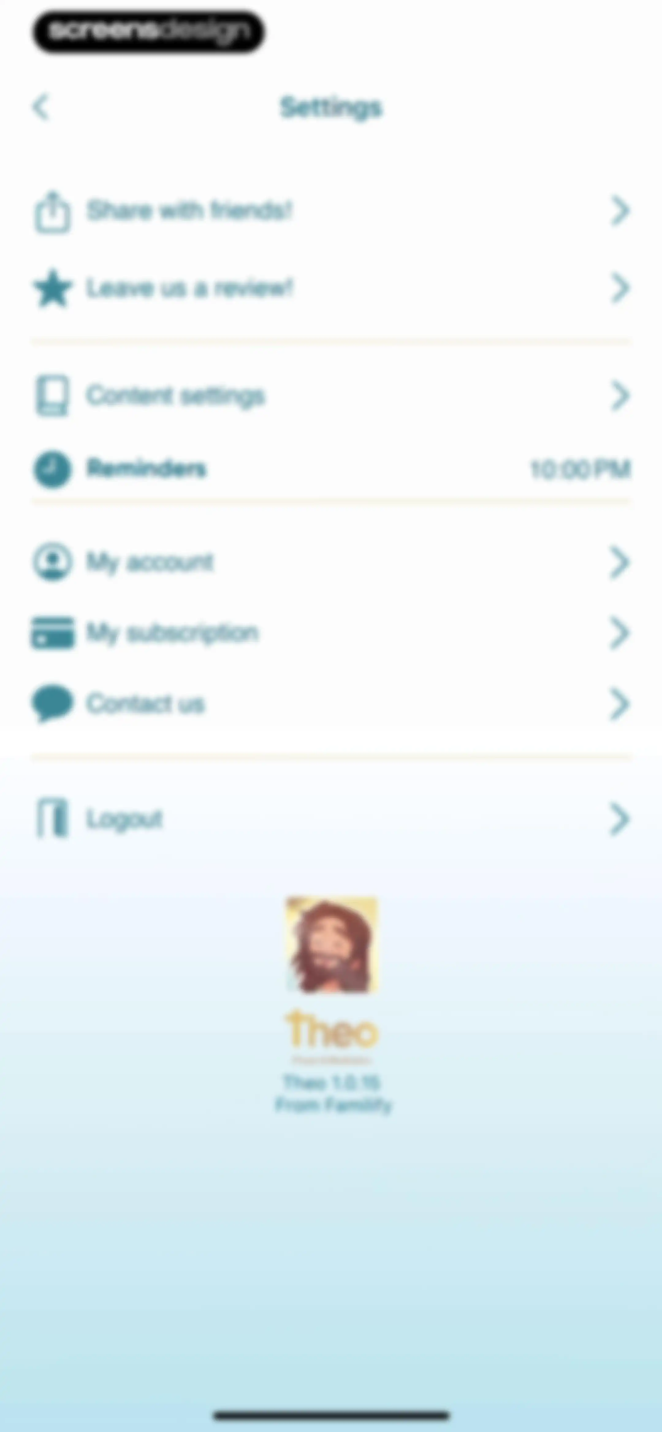 Theo: Prayer & Meditation screen 123