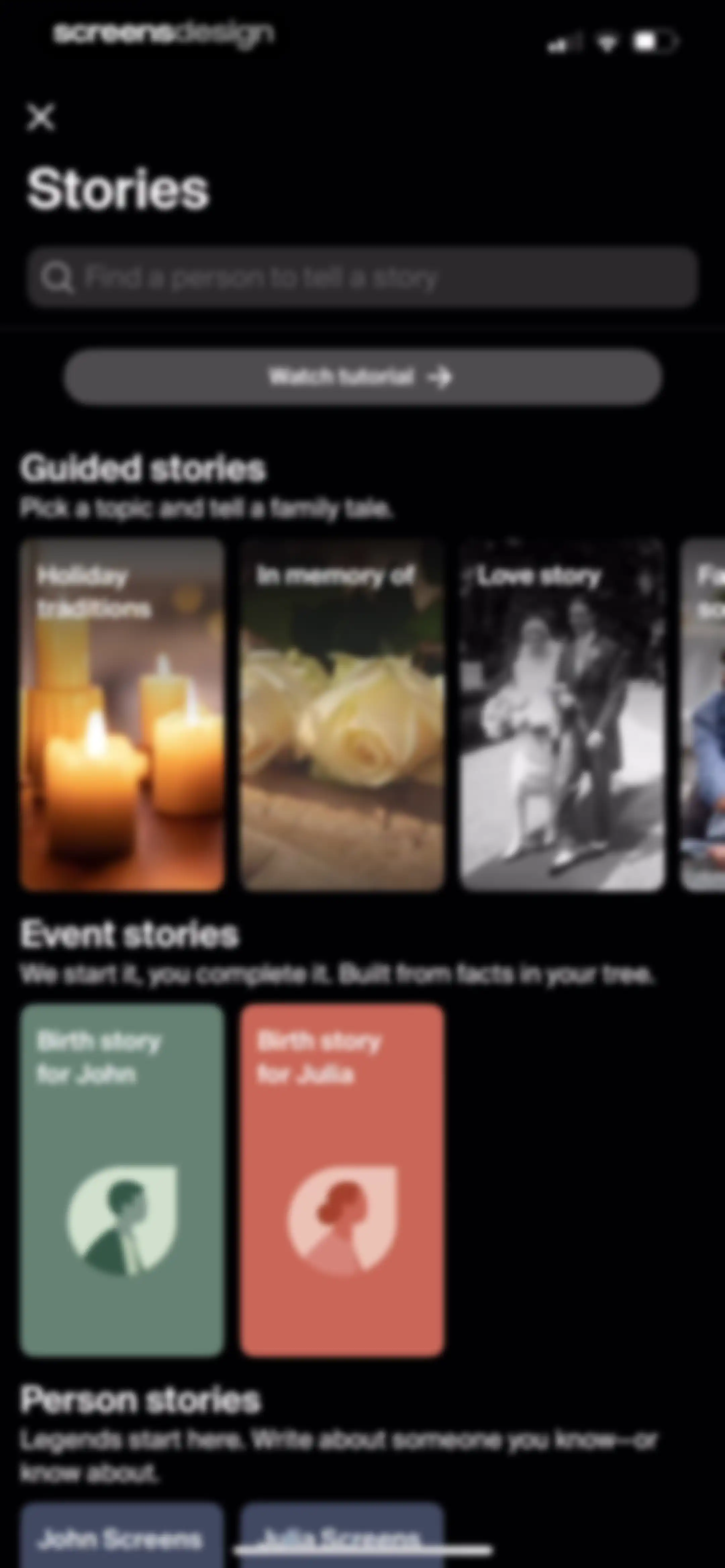 Ancestry: Family History & DNA screen 225