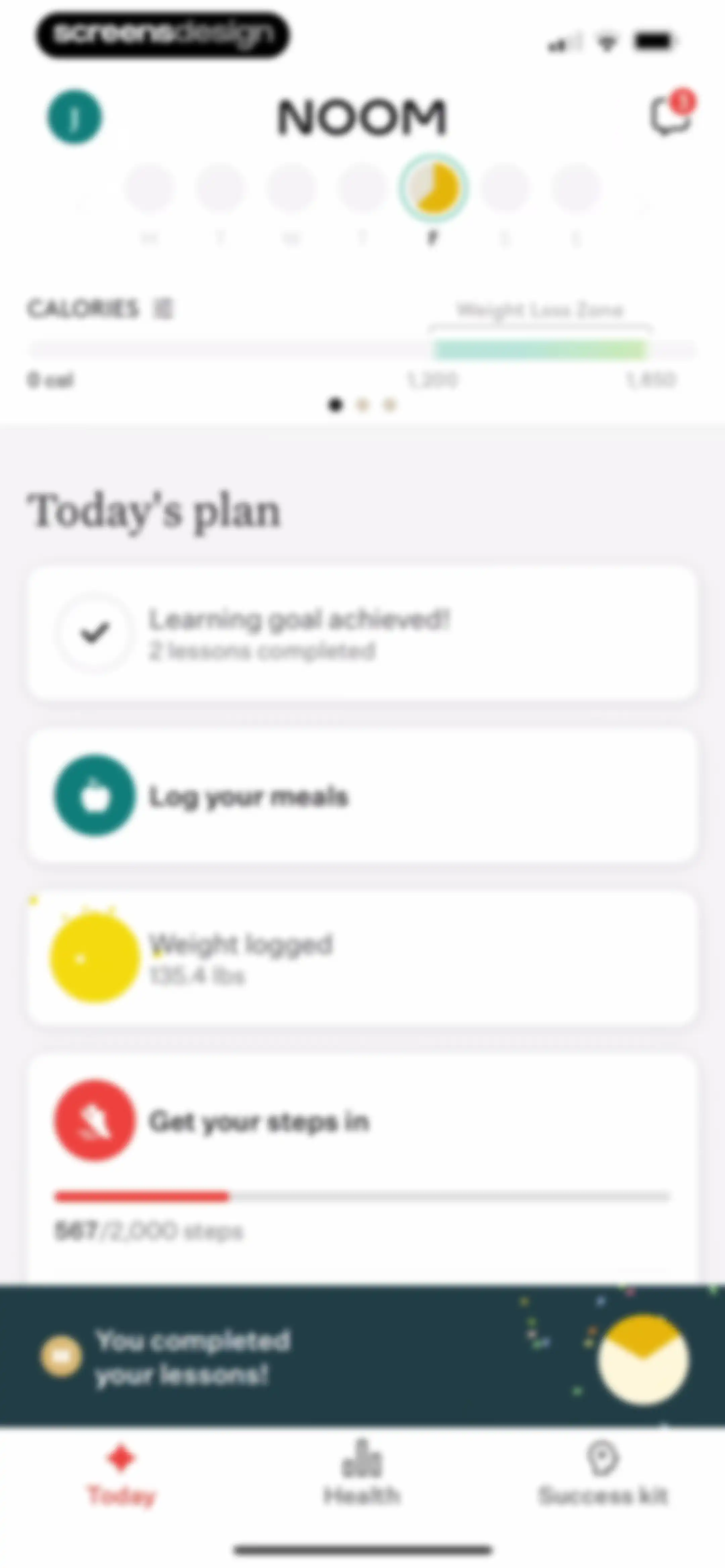 Noom Weight Loss, Food Tracker screen 162