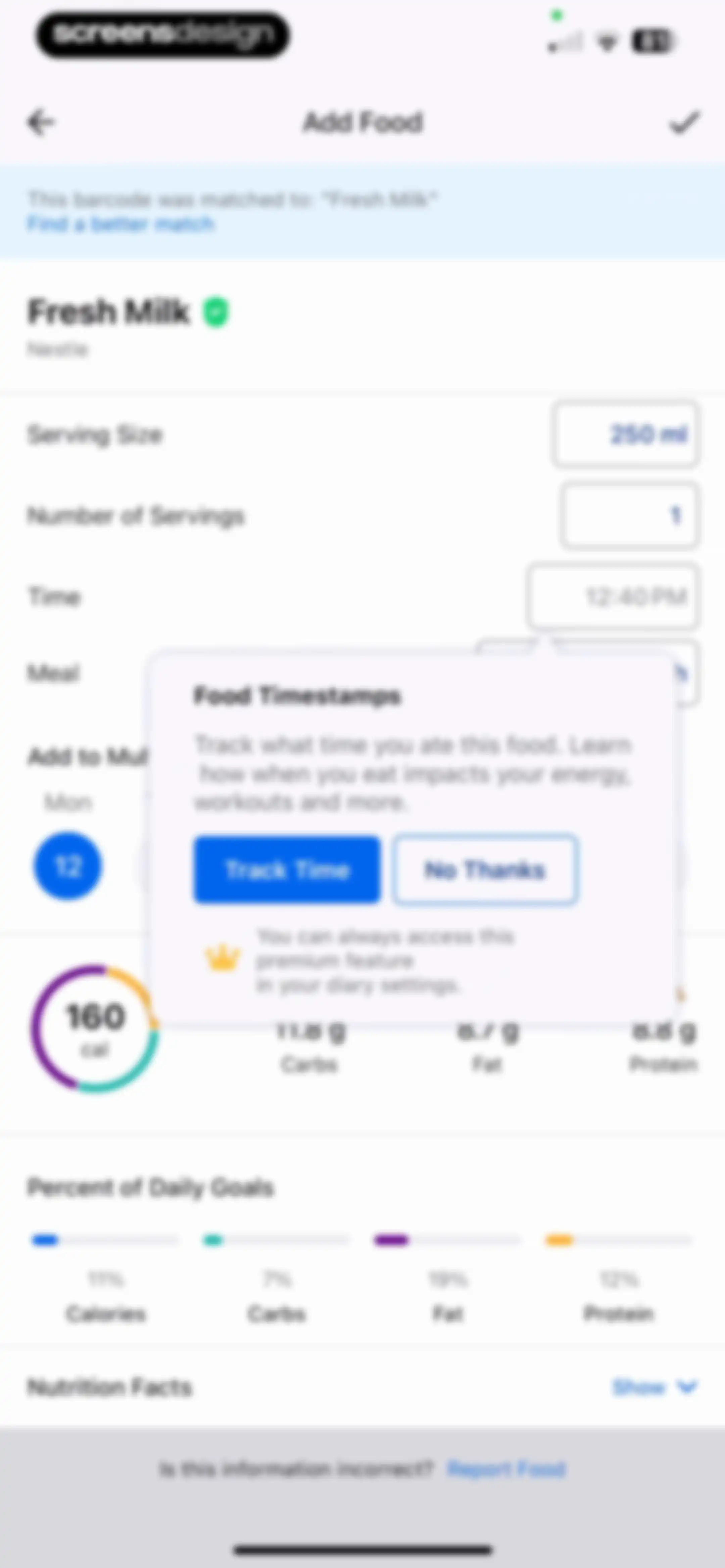 MyFitnessPal: Calorie Counter screen 130