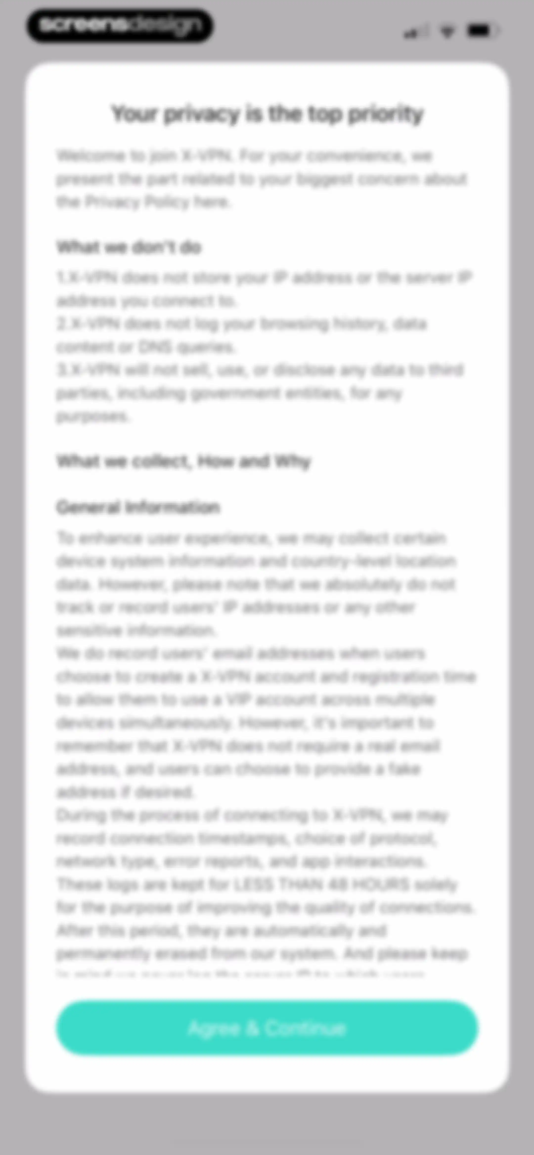 X-VPN: VPN Fast & Secure screen 1