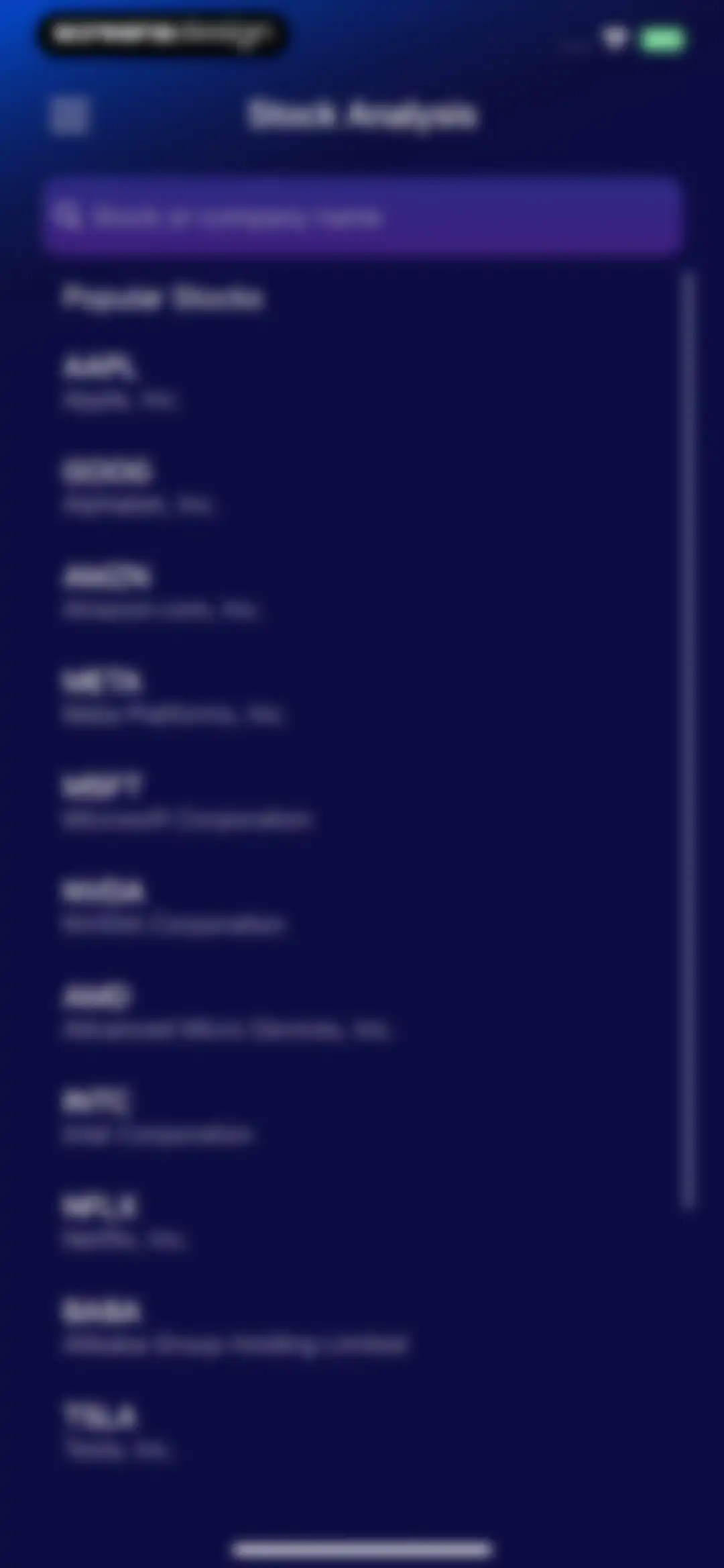 Stocks Alerter screen 41