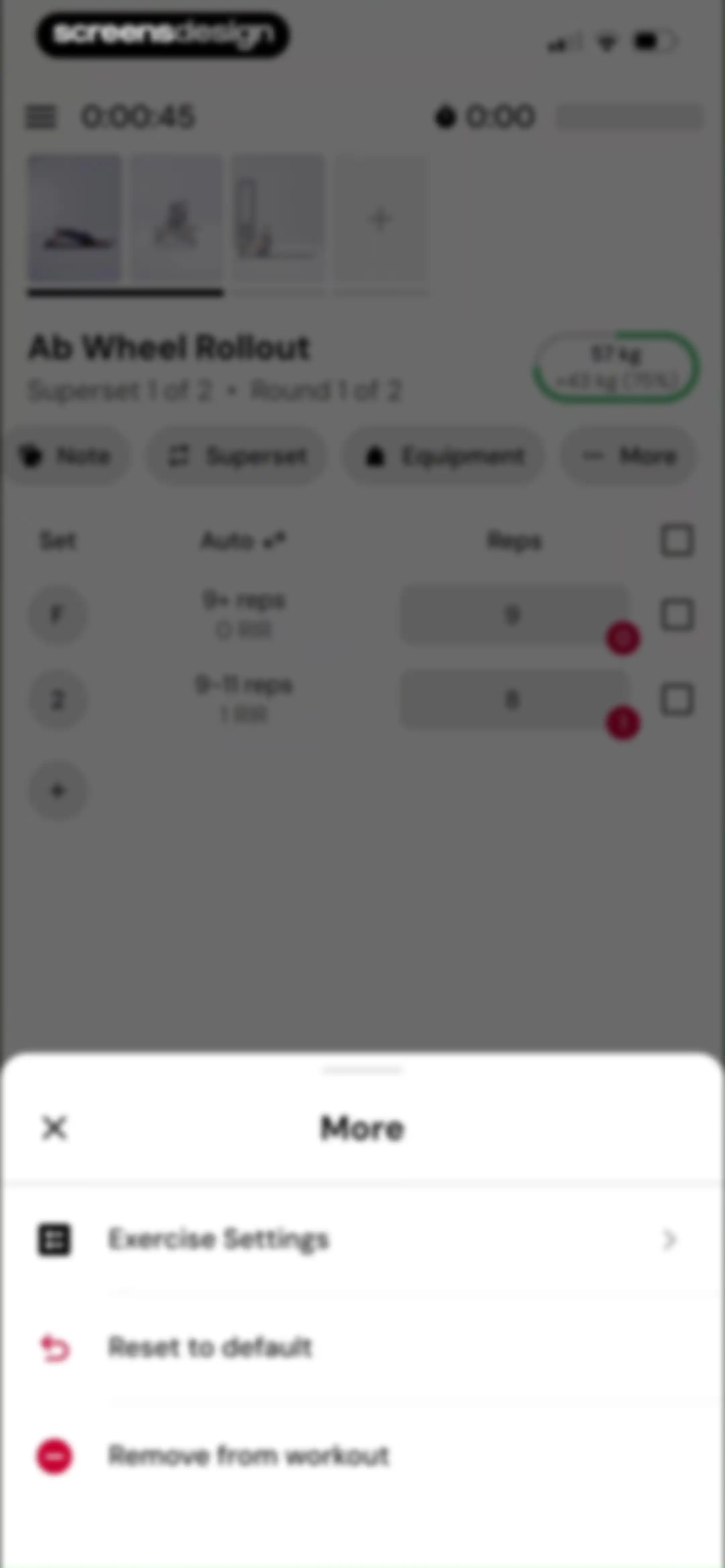 MacroFactor Workouts - Tracker screen 83