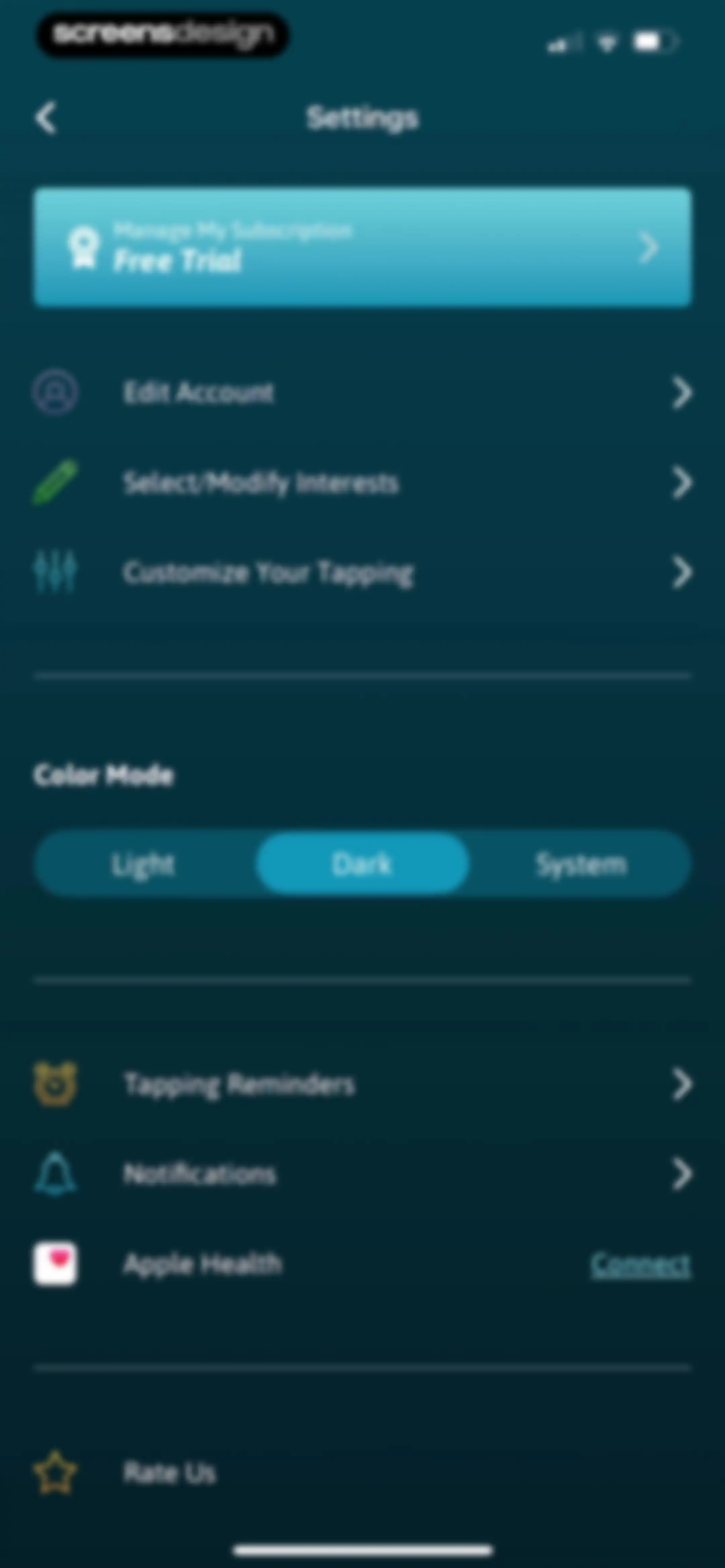 The Tapping Solution screen 95