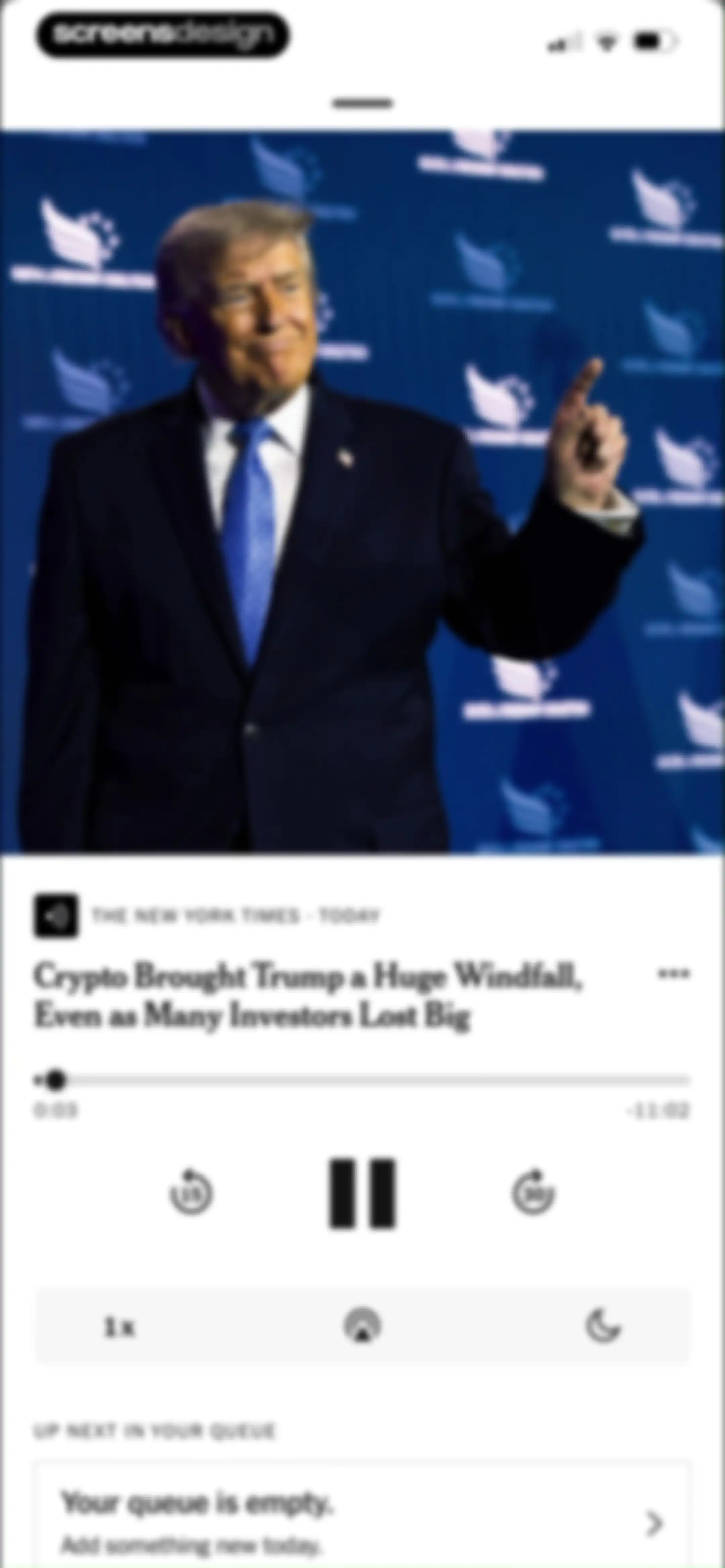 NYTimes: US and Global News screen 18