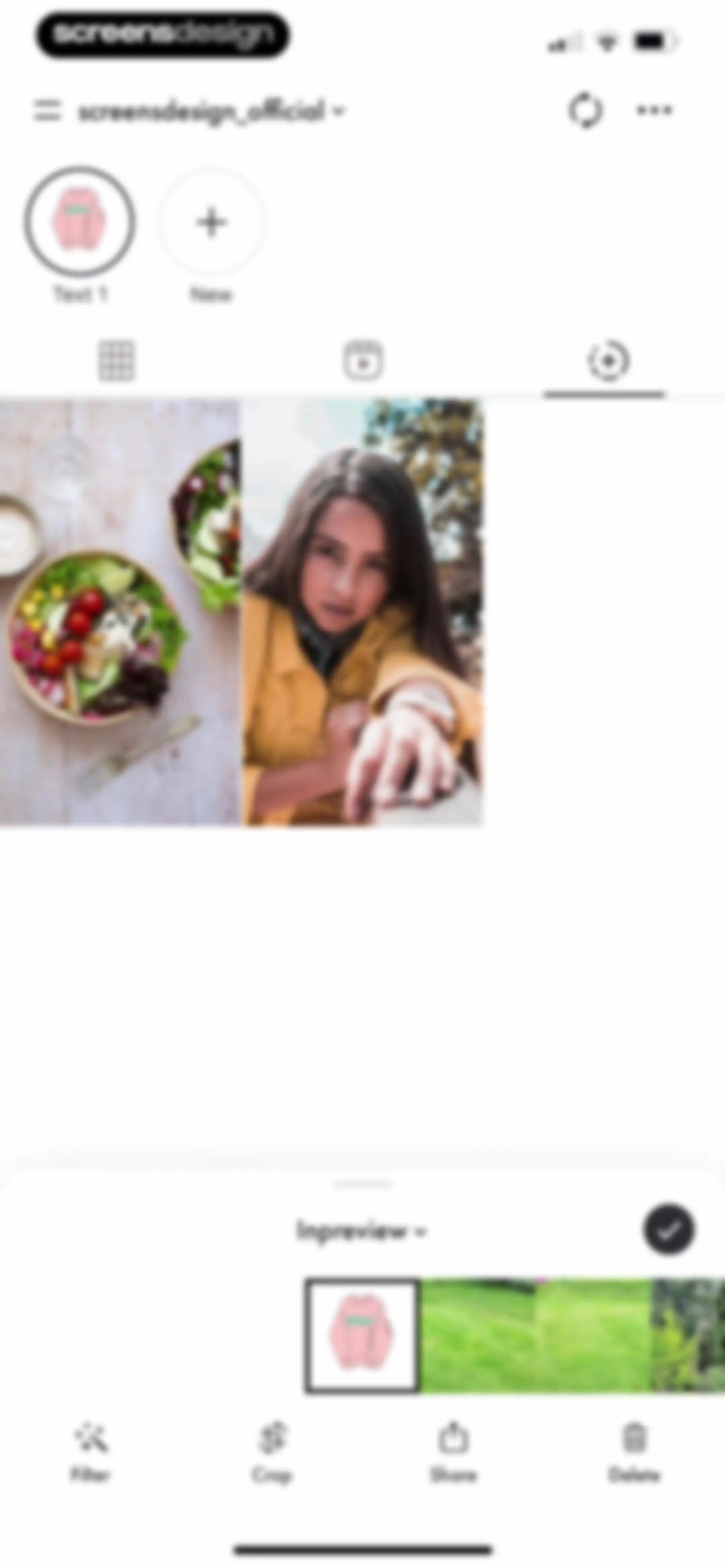Layout for Instagram・Inpreview screen 50
