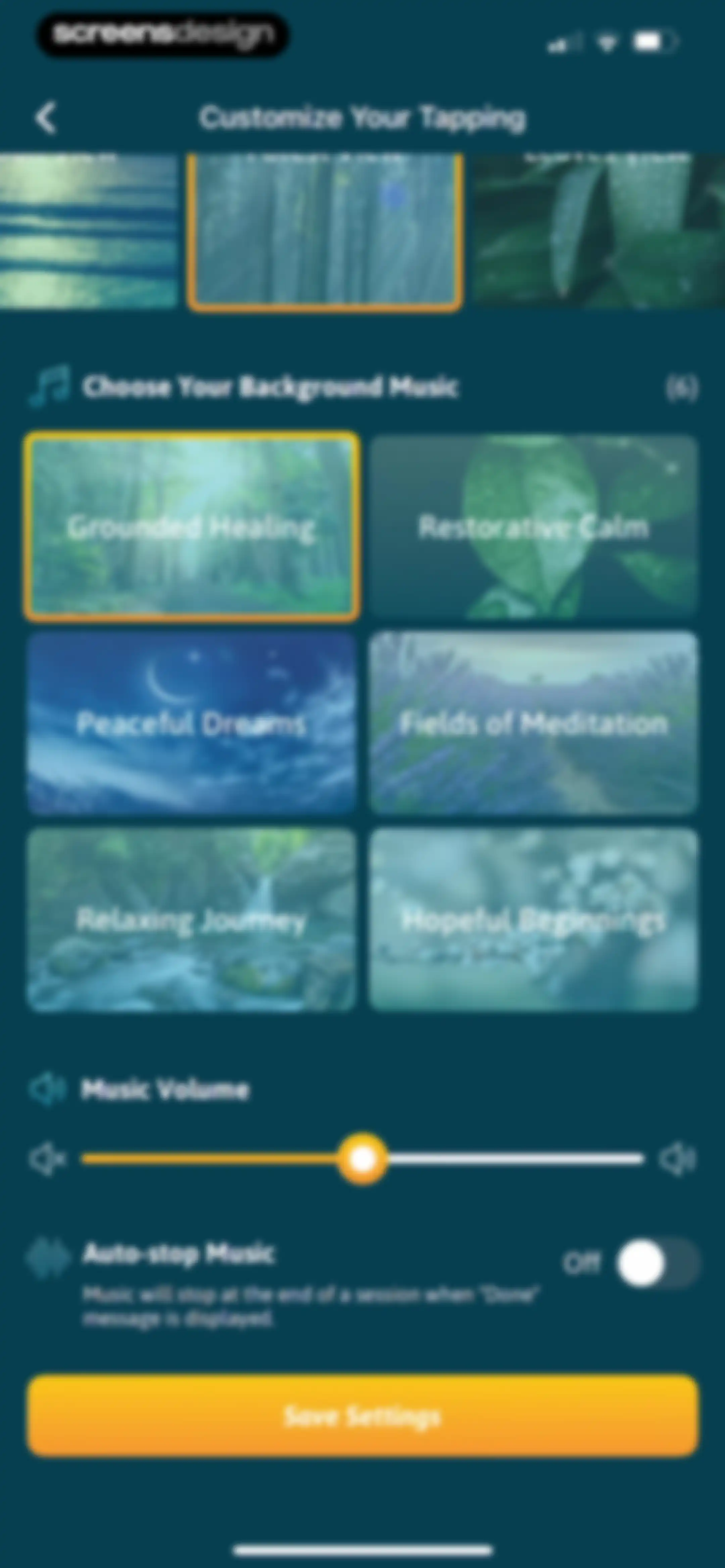 The Tapping Solution screen 30