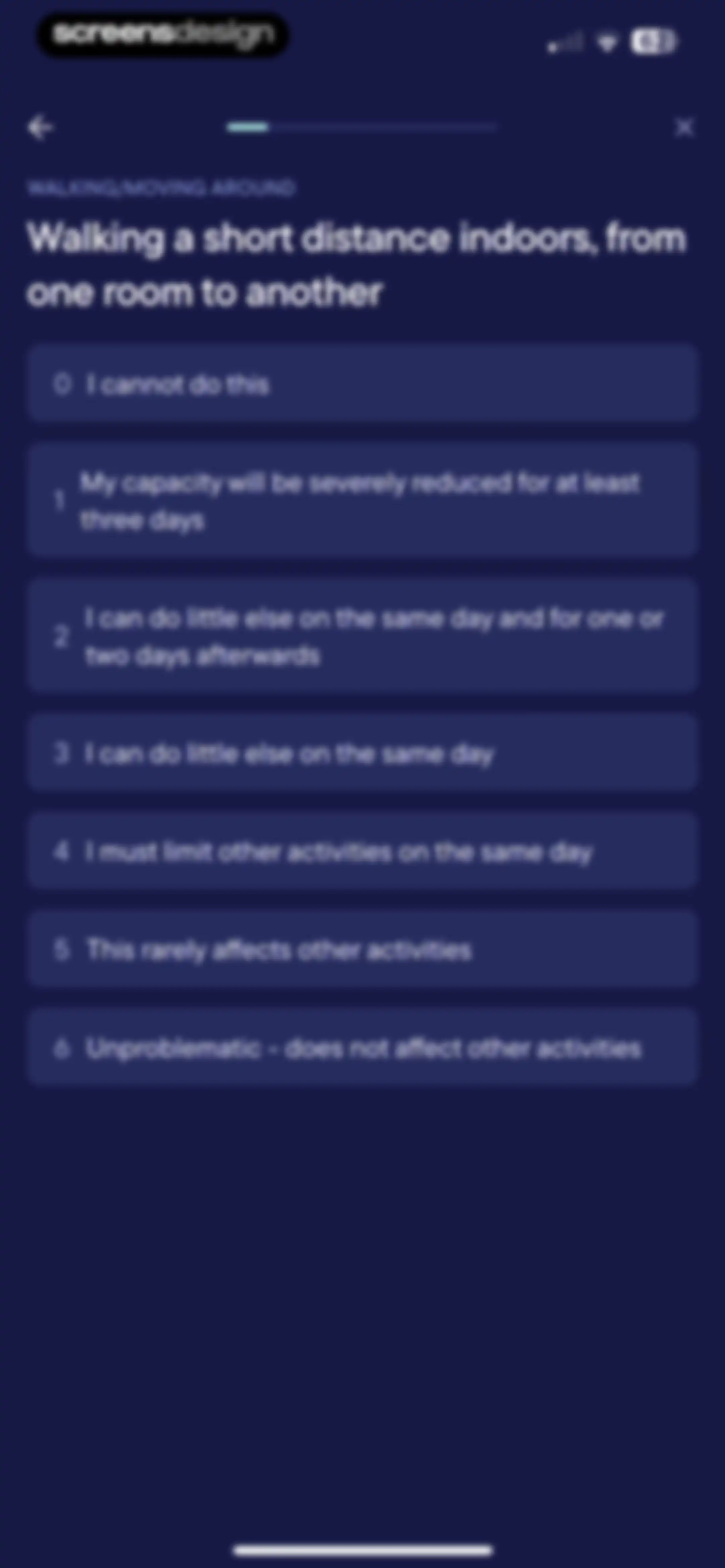 Visible: Pacing for illness screen 65