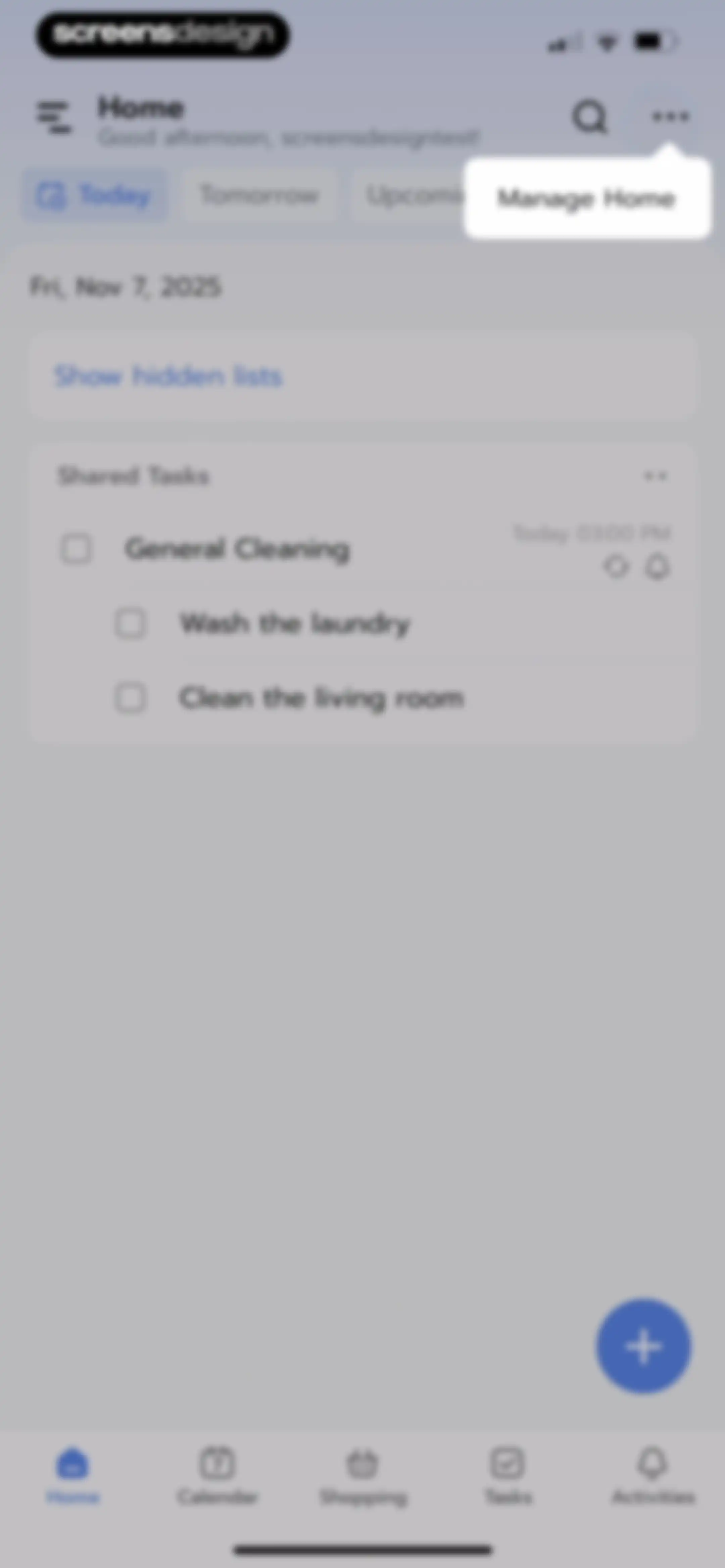 Shared Family Calendar: FamCal screen 40
