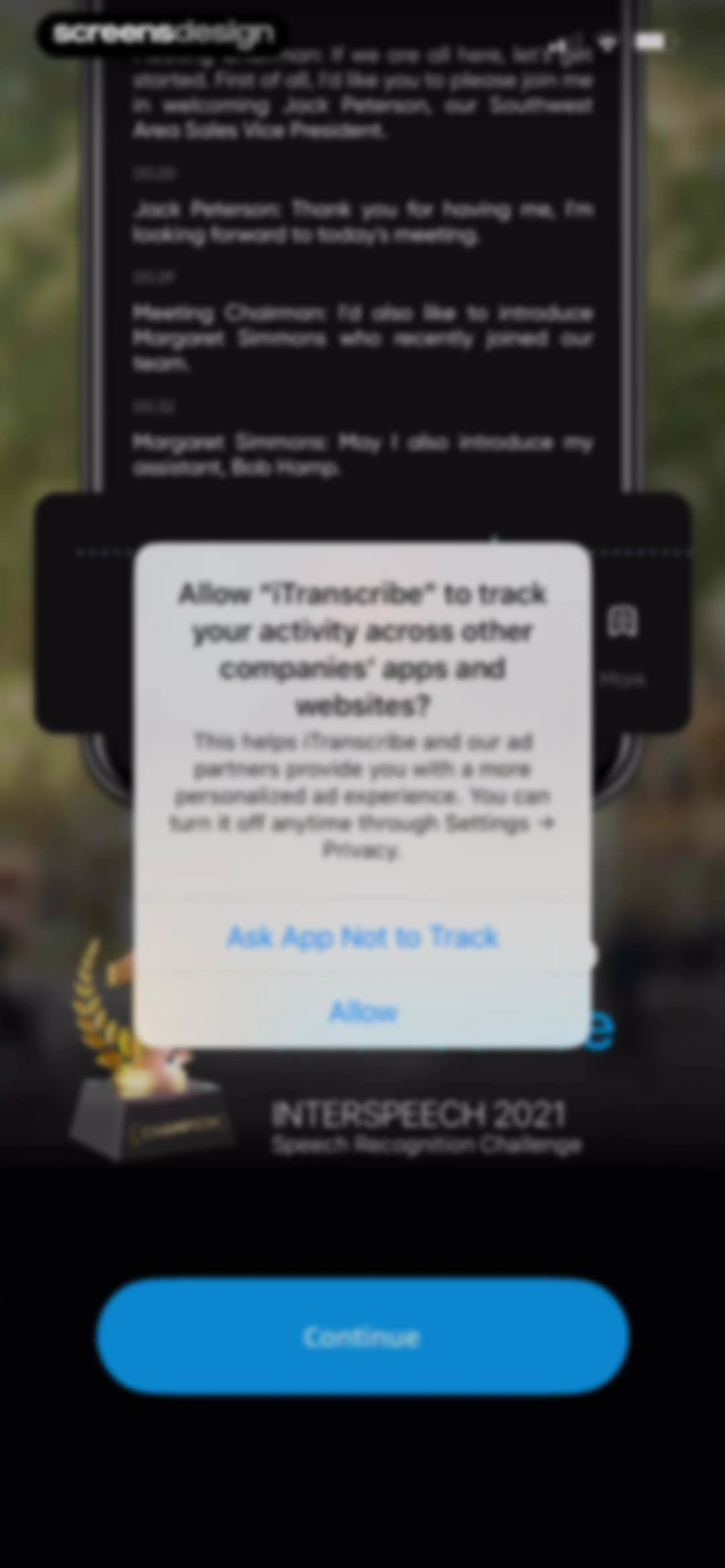iTranscribe - Audio to Text screen 1