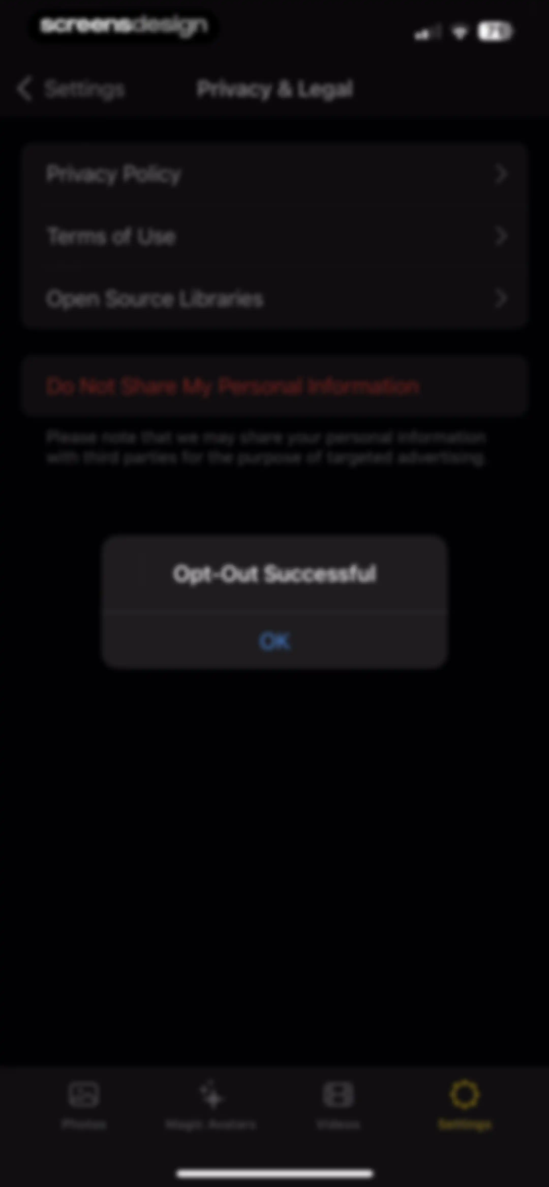 Lensa AI: Photo Editor screen 127