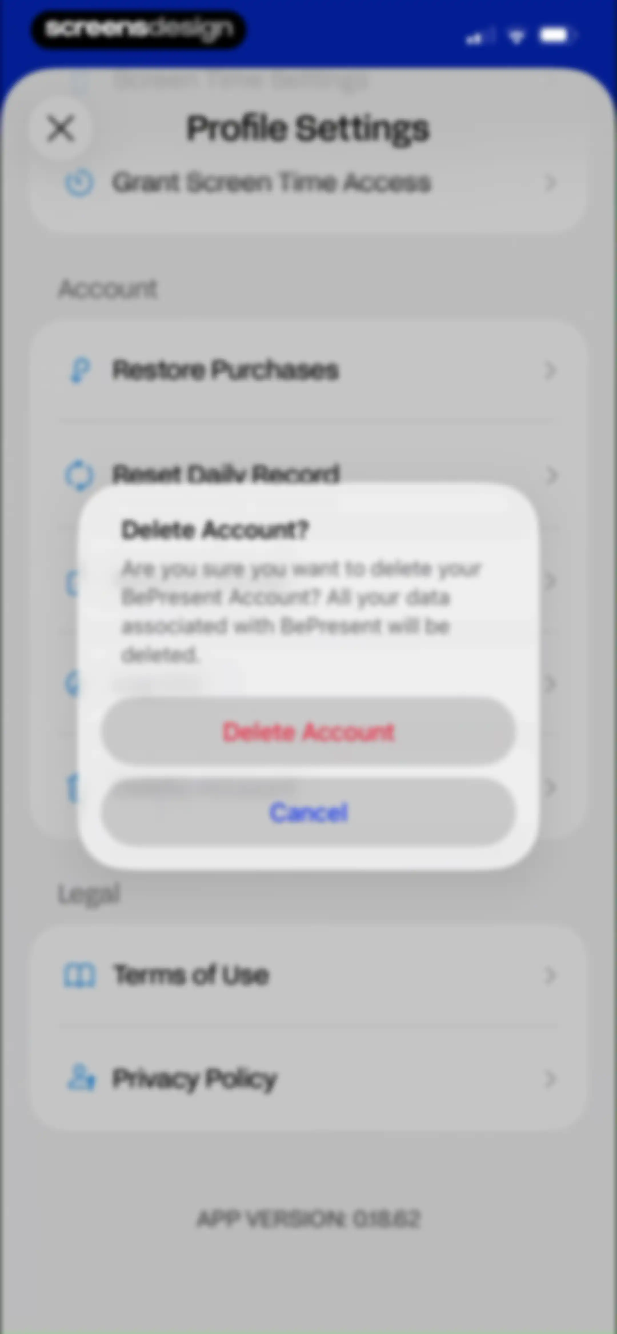 BePresent: Screen Time Control screen 101