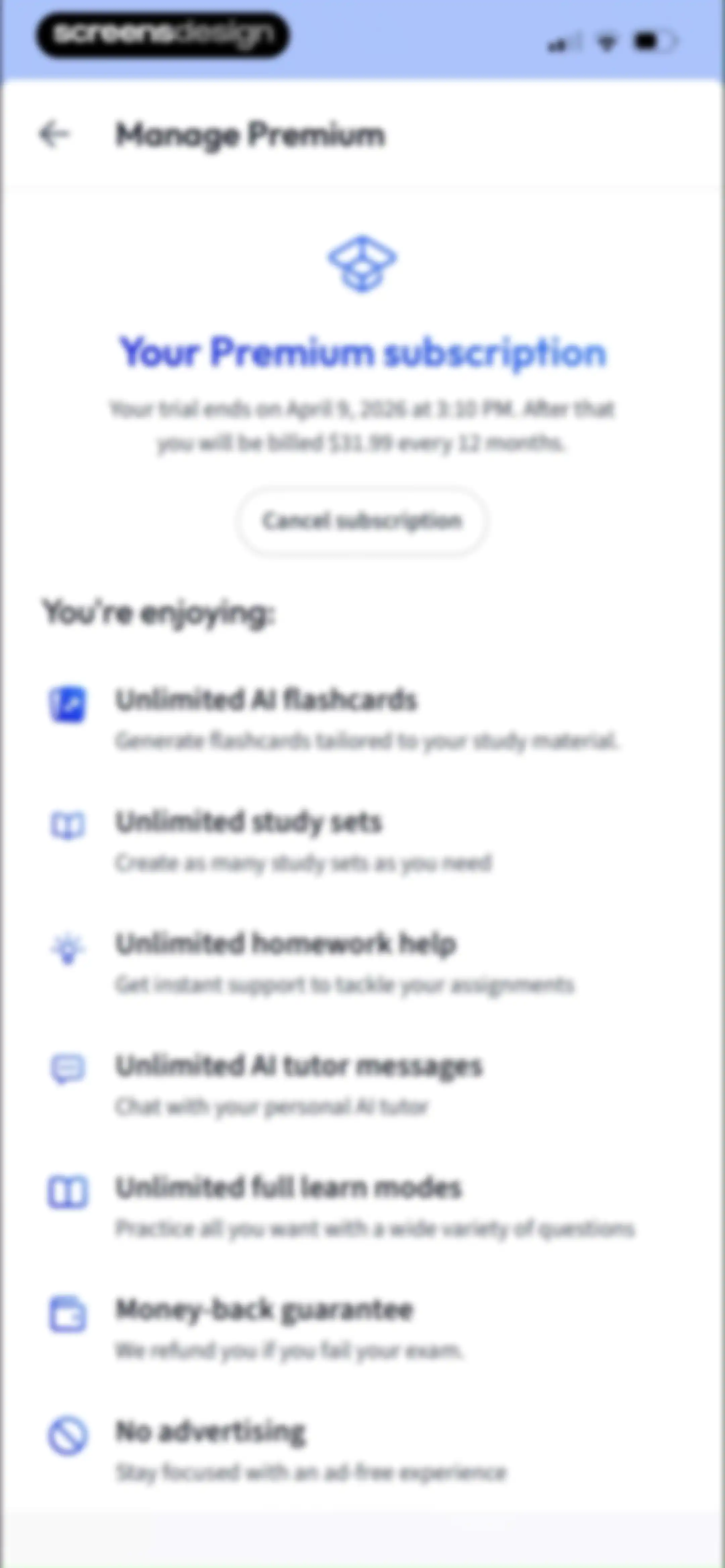 Vaia: AI Flashcards. Study App screen 224