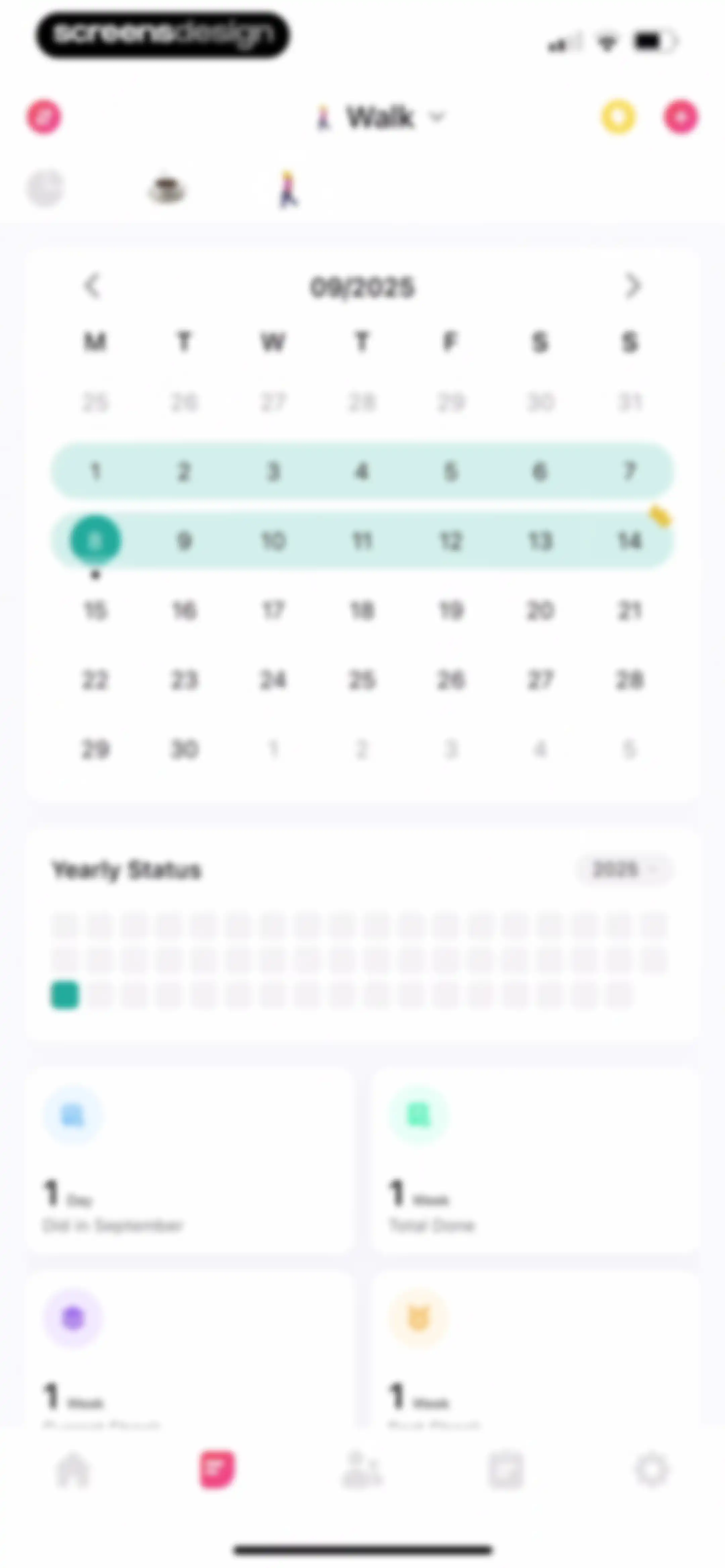 Habit Tracker screen 130