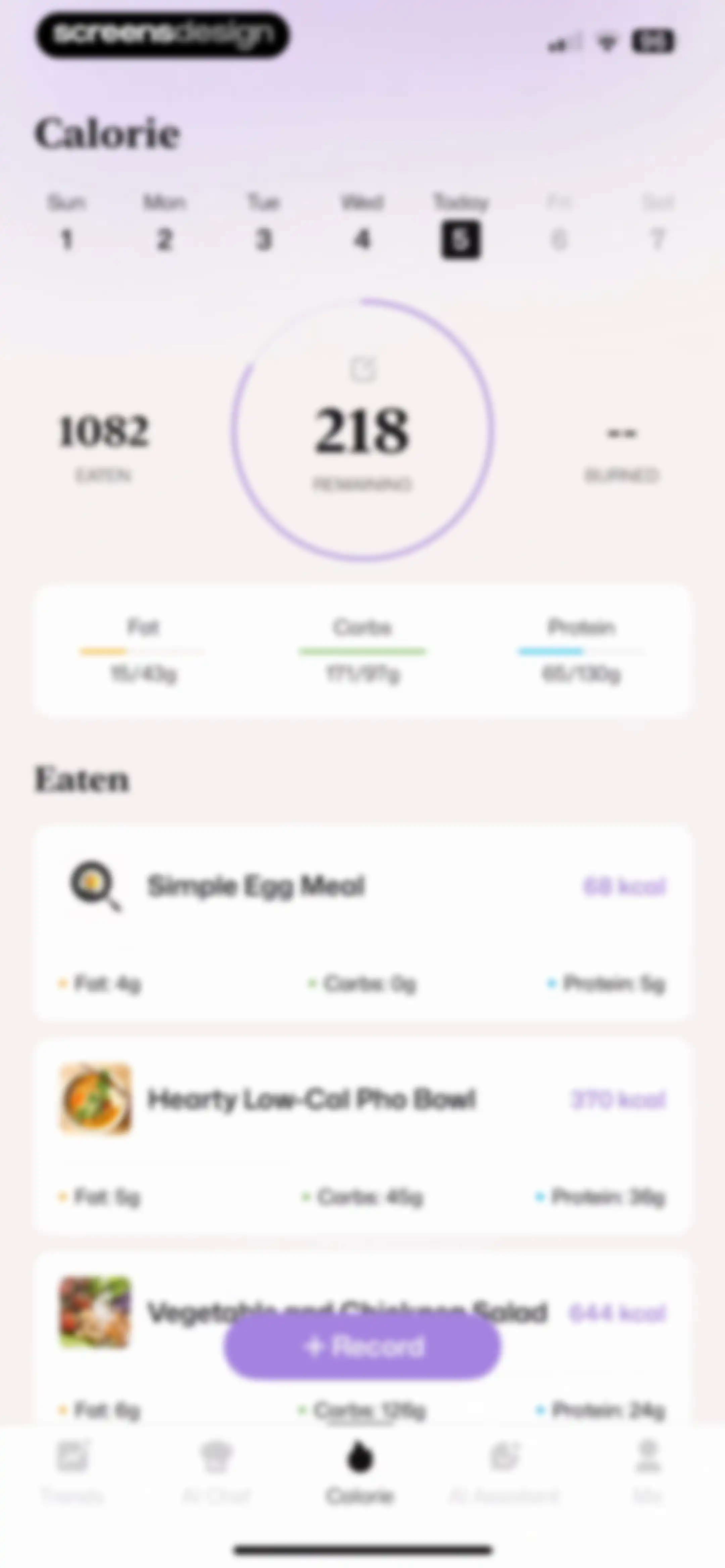 Well AI: Improve Well-being screen 110
