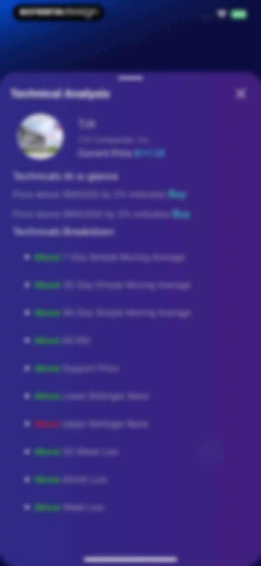 Stocks Alerter screen 38