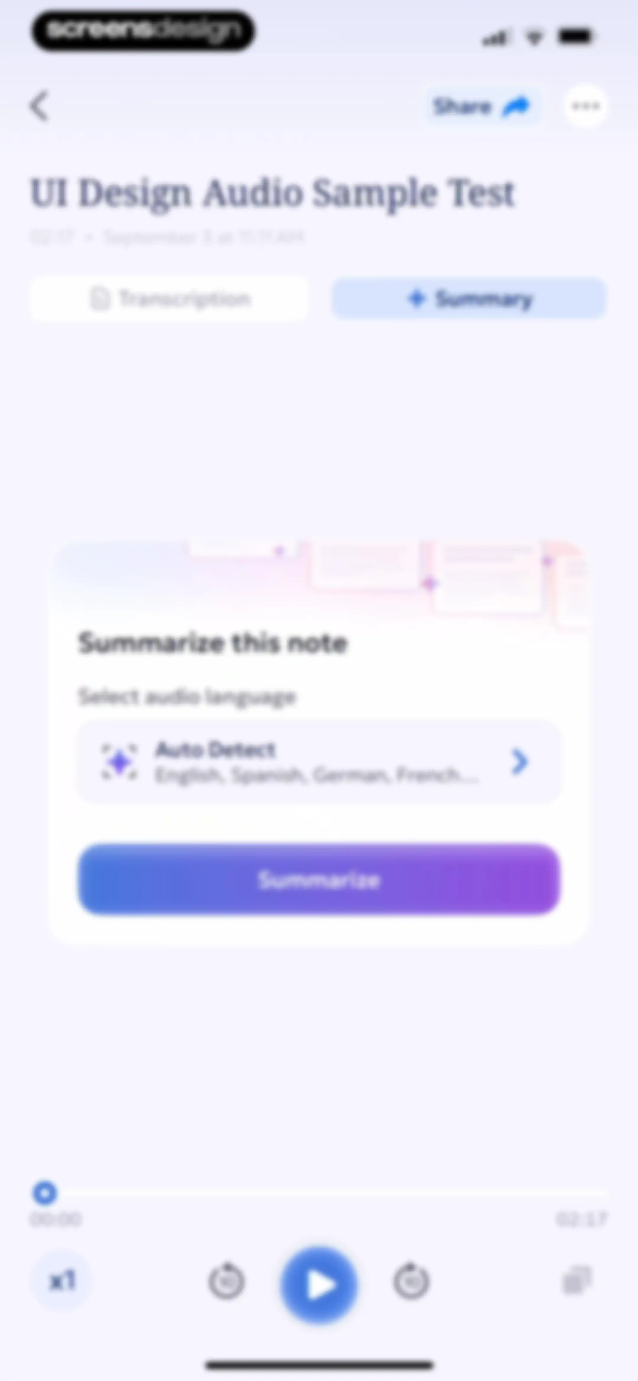 AI Summary - Meeting Notes screen 46