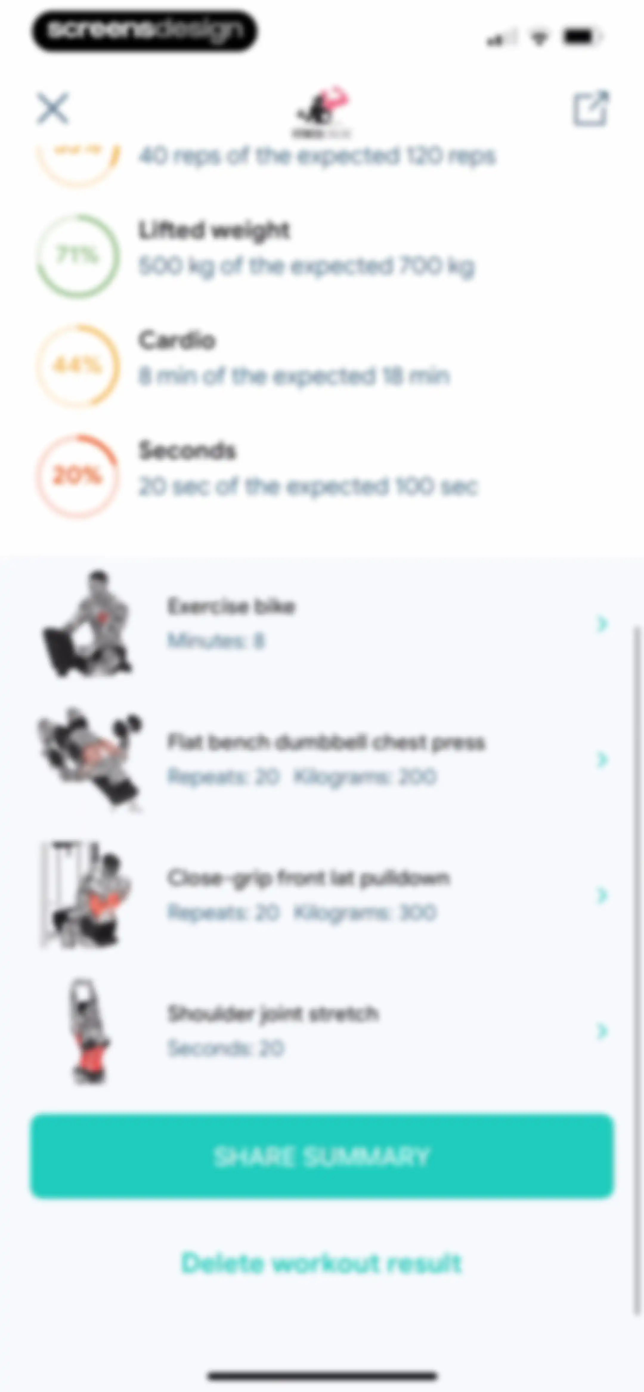 Fitness App: Gym Workout Plan screen 64