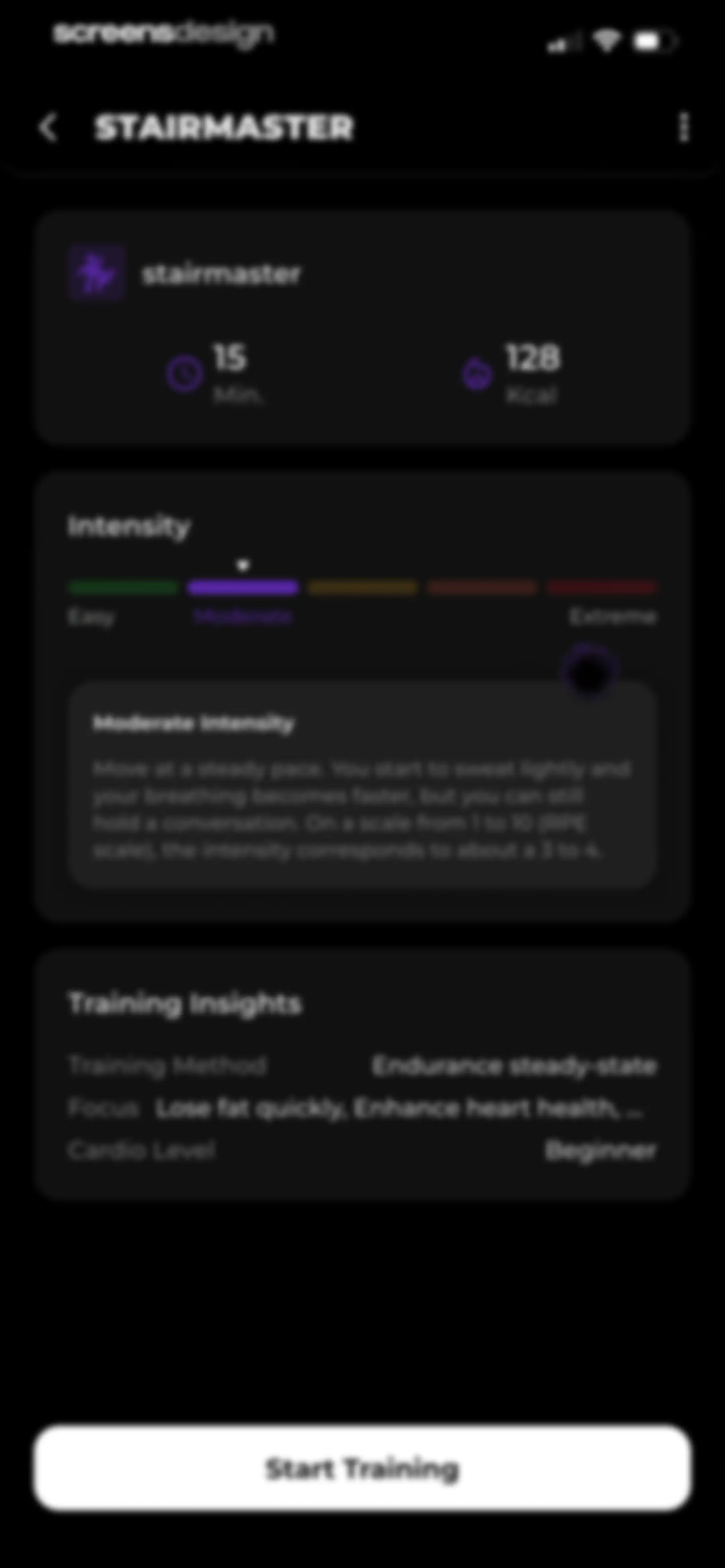 MCI - Personal Training AI screen 136