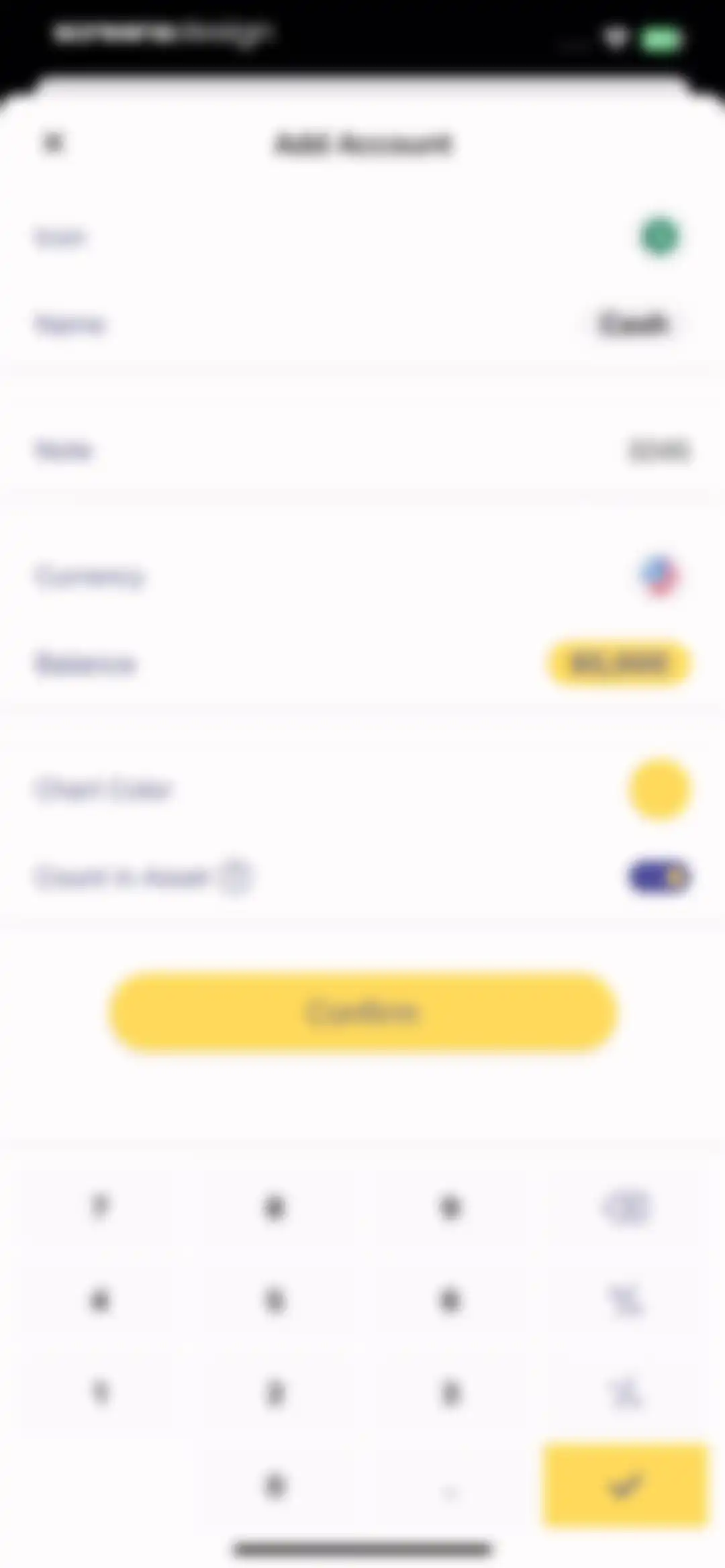 Budget app - spending tracker screen 50
