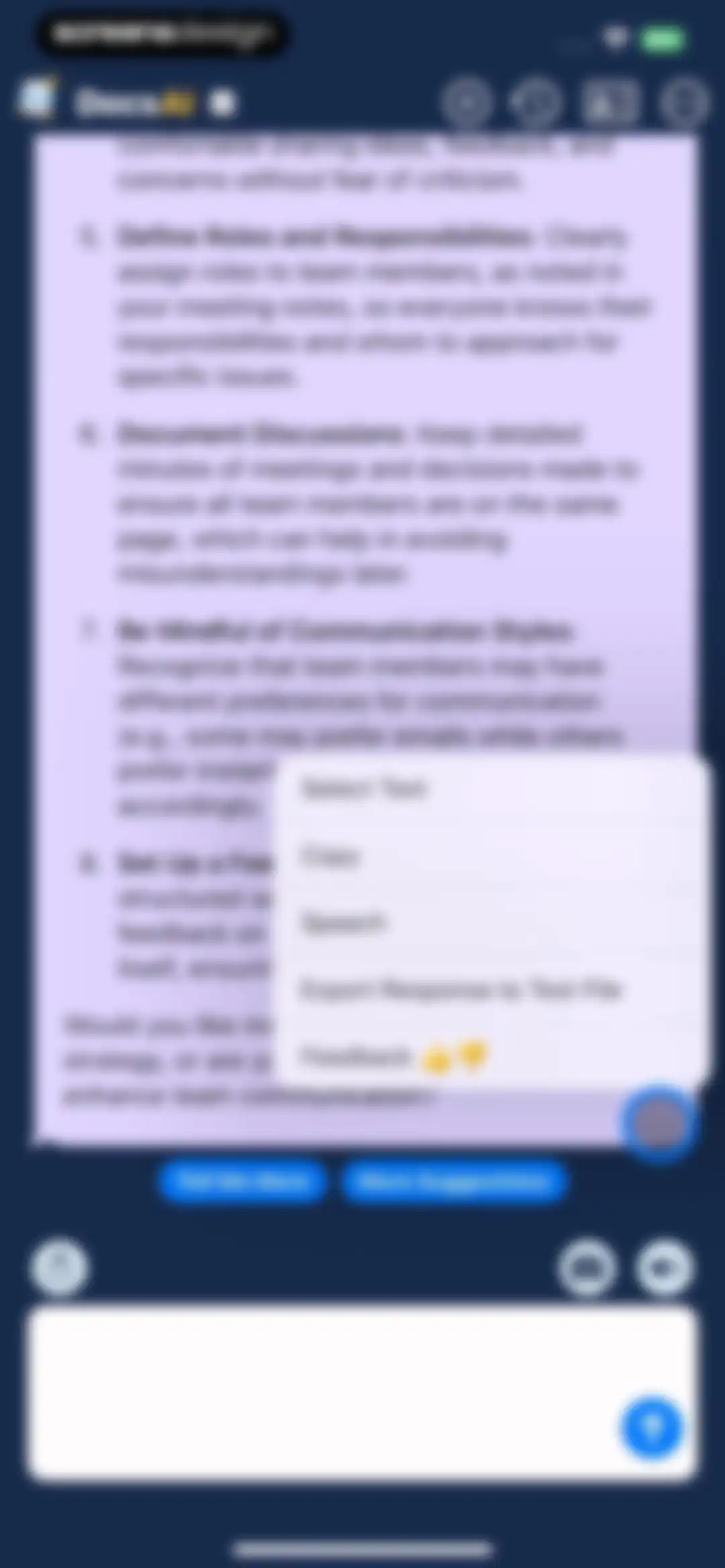 AI Assistant: Images & Writing screen 46