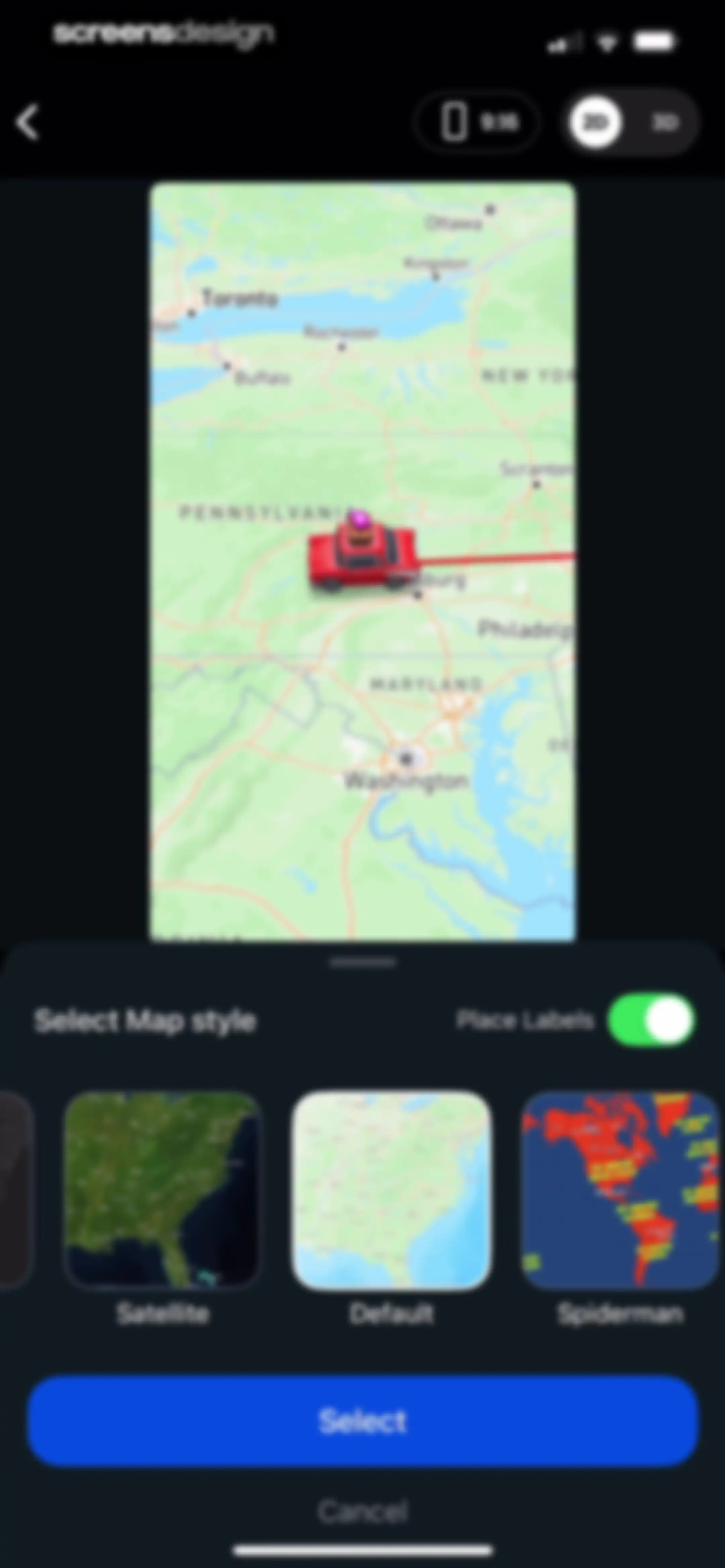 TravelAnimator: Journey Route screen 76