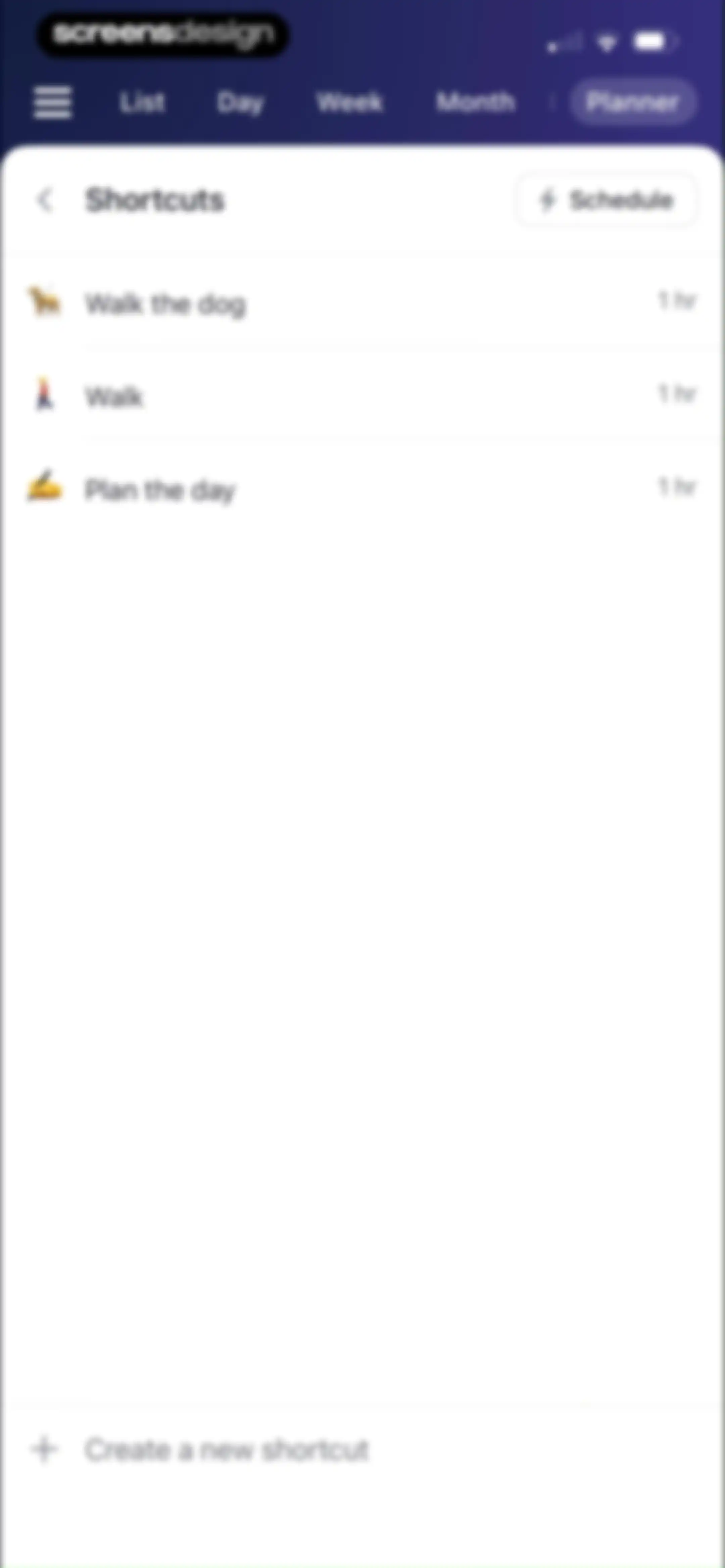 Calendars: Schedule Planner screen 49