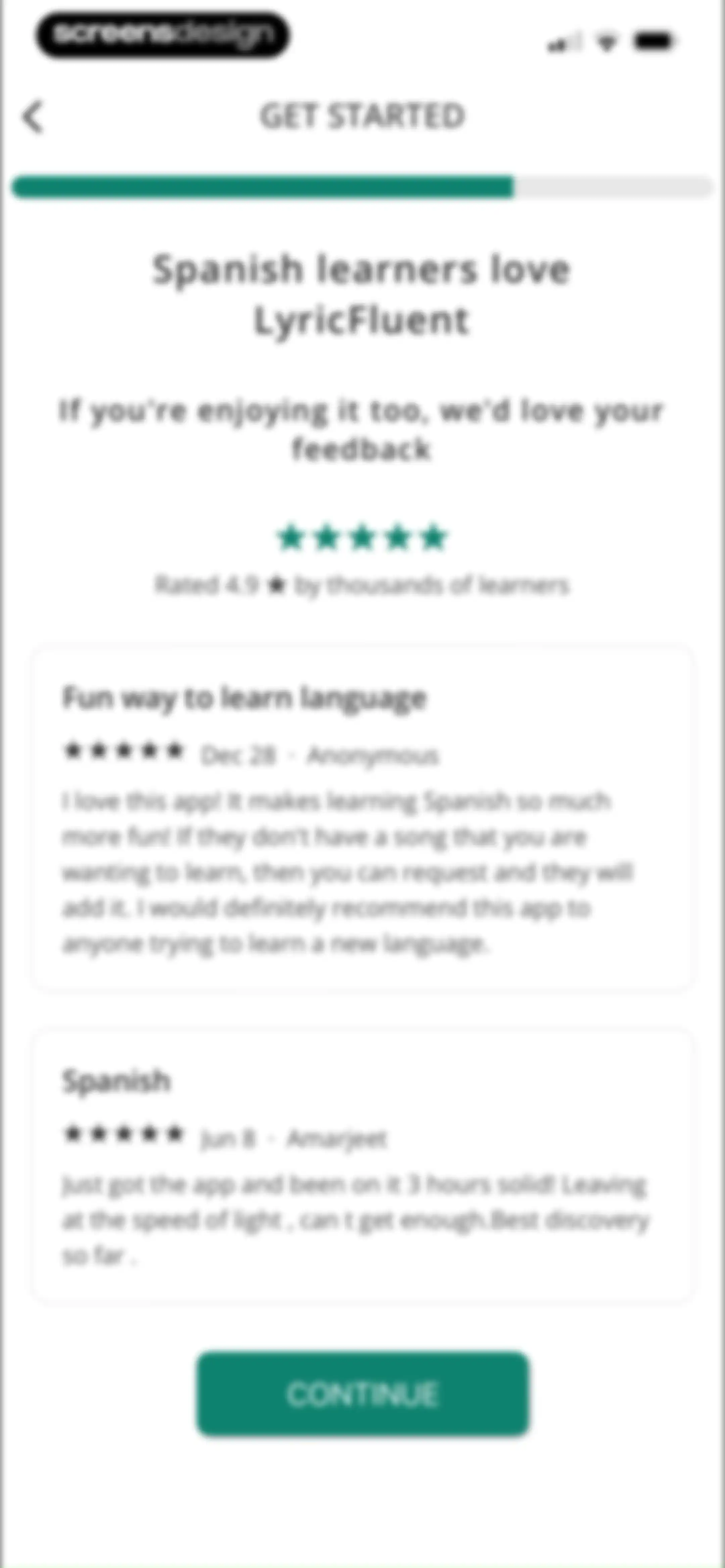 LyricFluent: Learn Languages screen 27