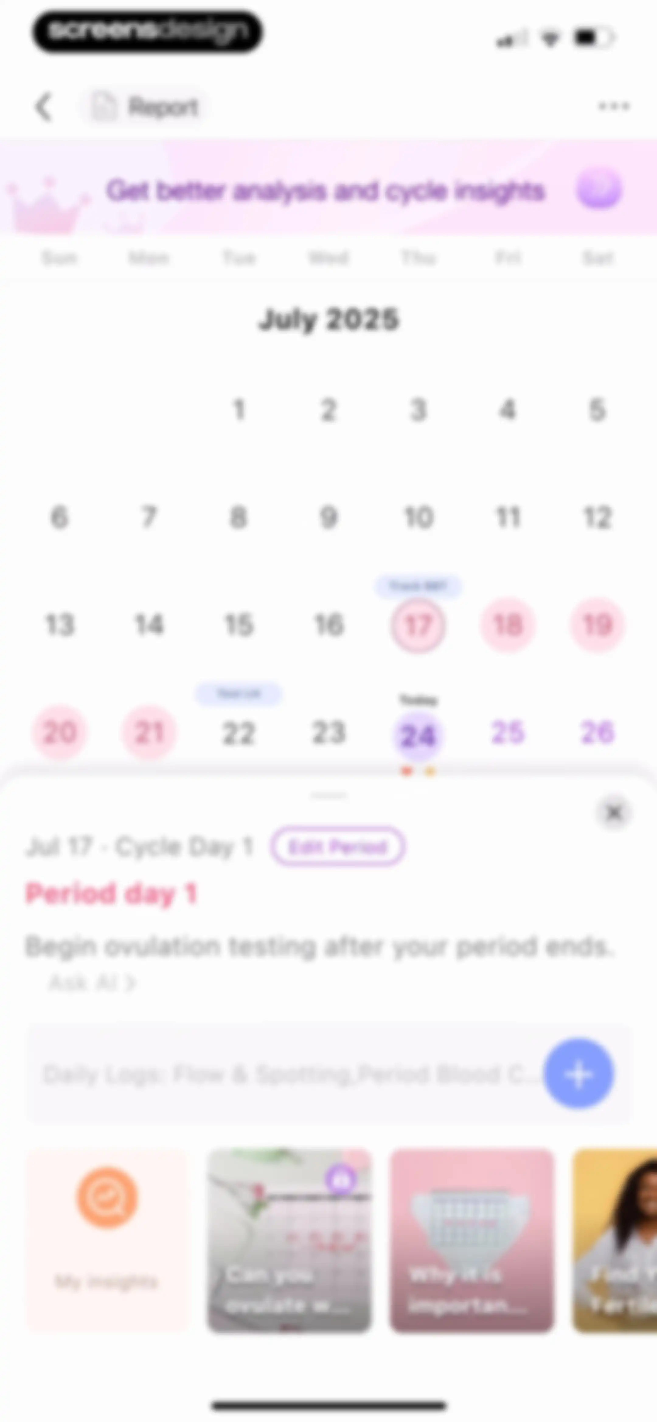 Premom-Ovulation Tracker, PCOS screen 104