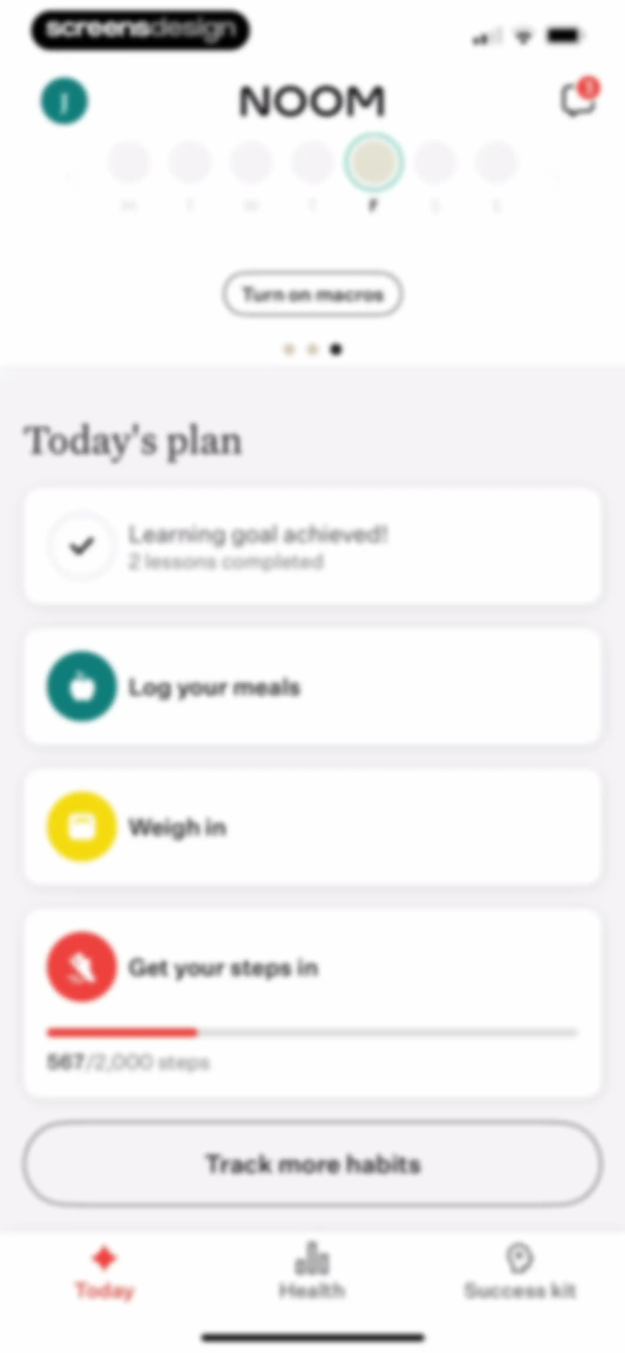 Noom Weight Loss, Food Tracker screen 132