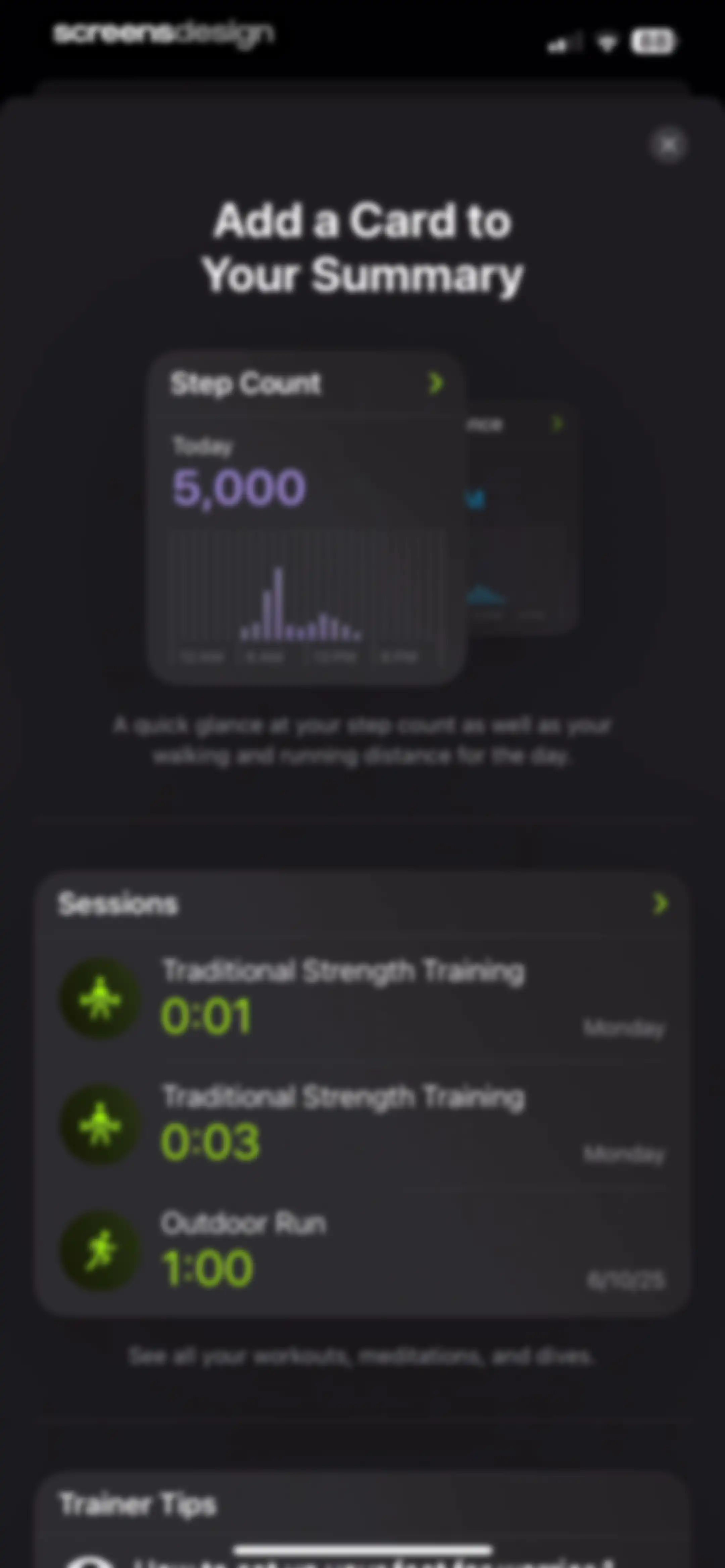 Apple Fitness screen 13