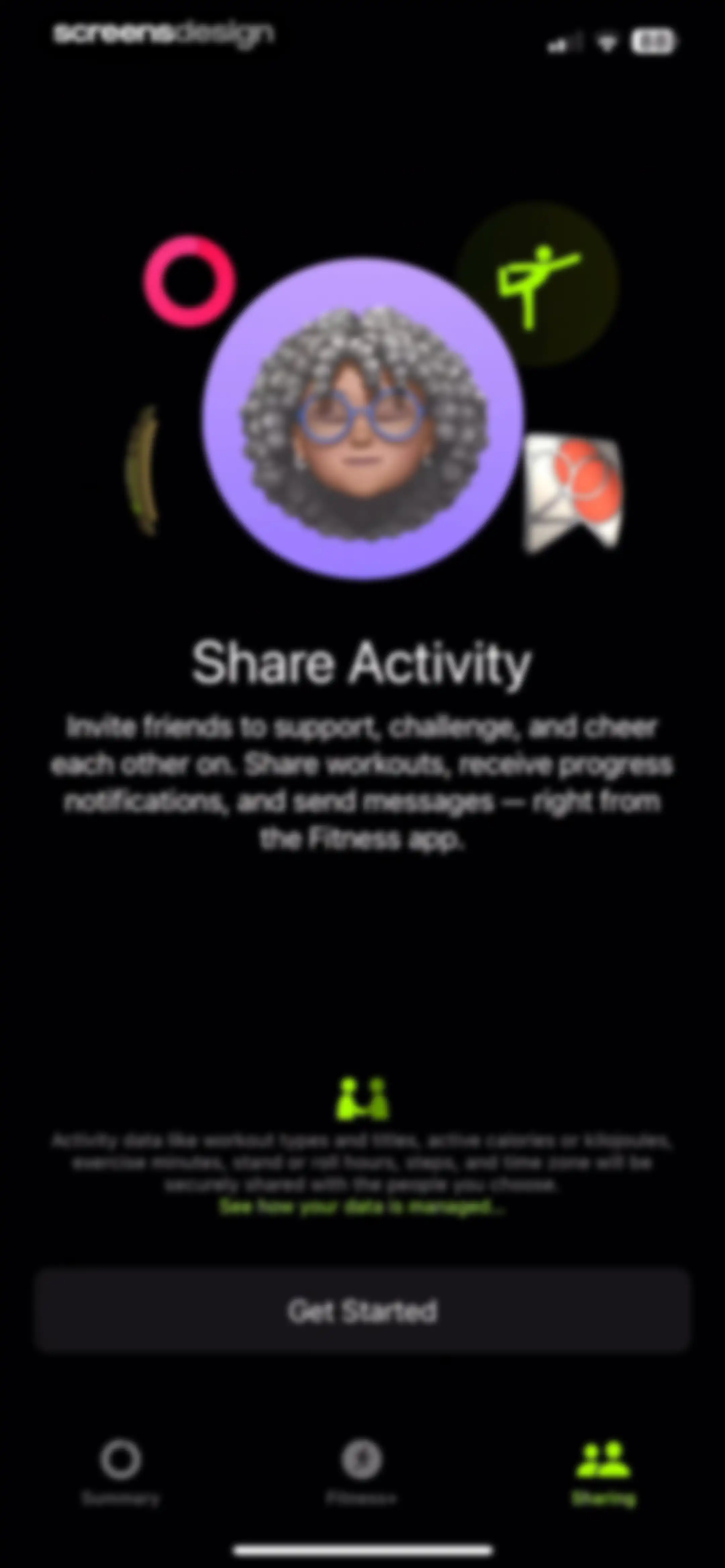 Apple Fitness screen 147