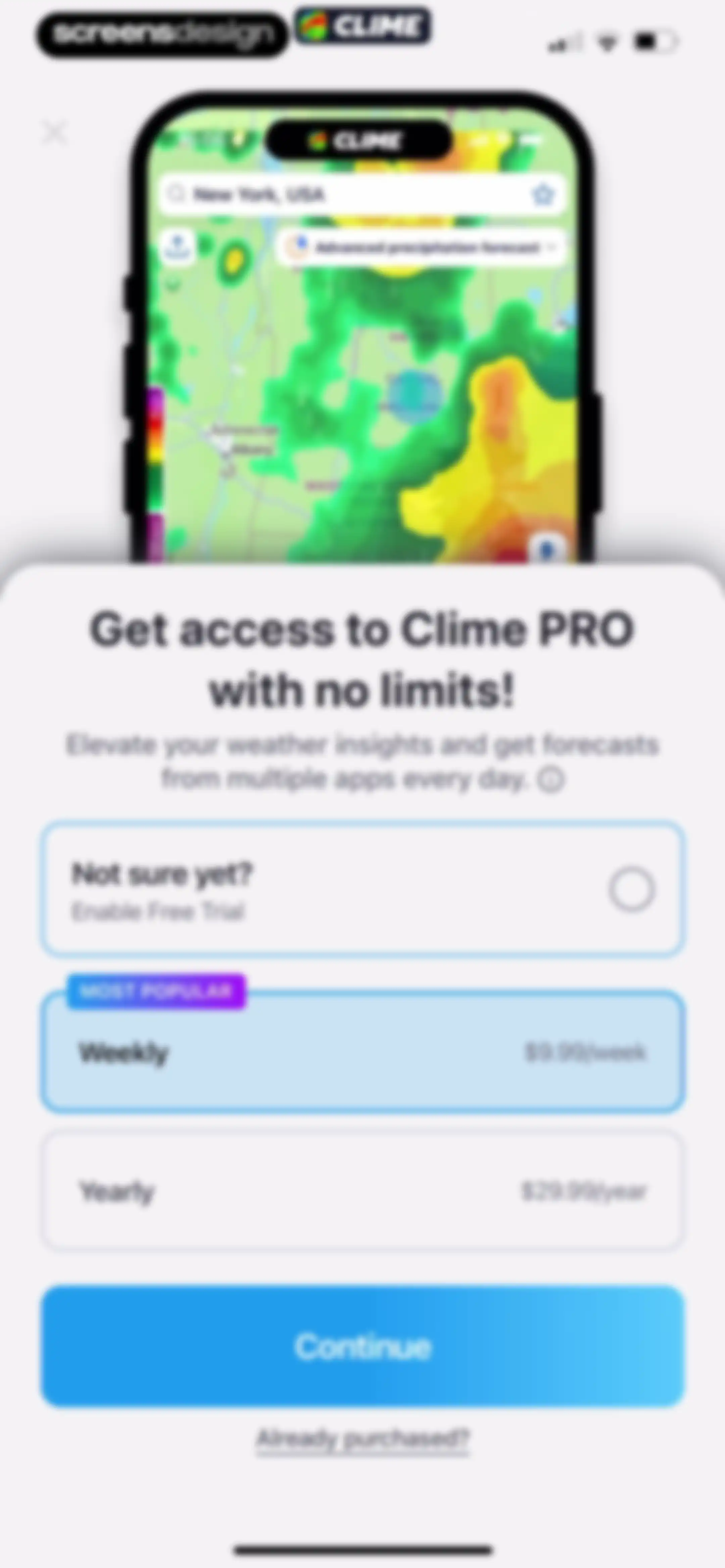Clime: NOAA Weather Radar Live screen 14