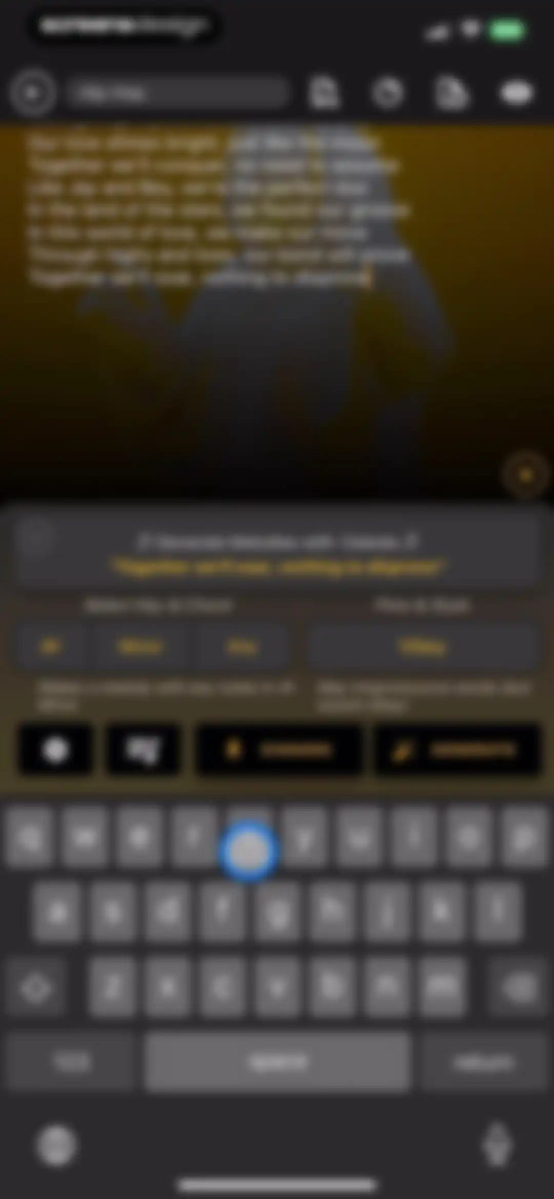 GhostWriter AI Lyrics screen 19