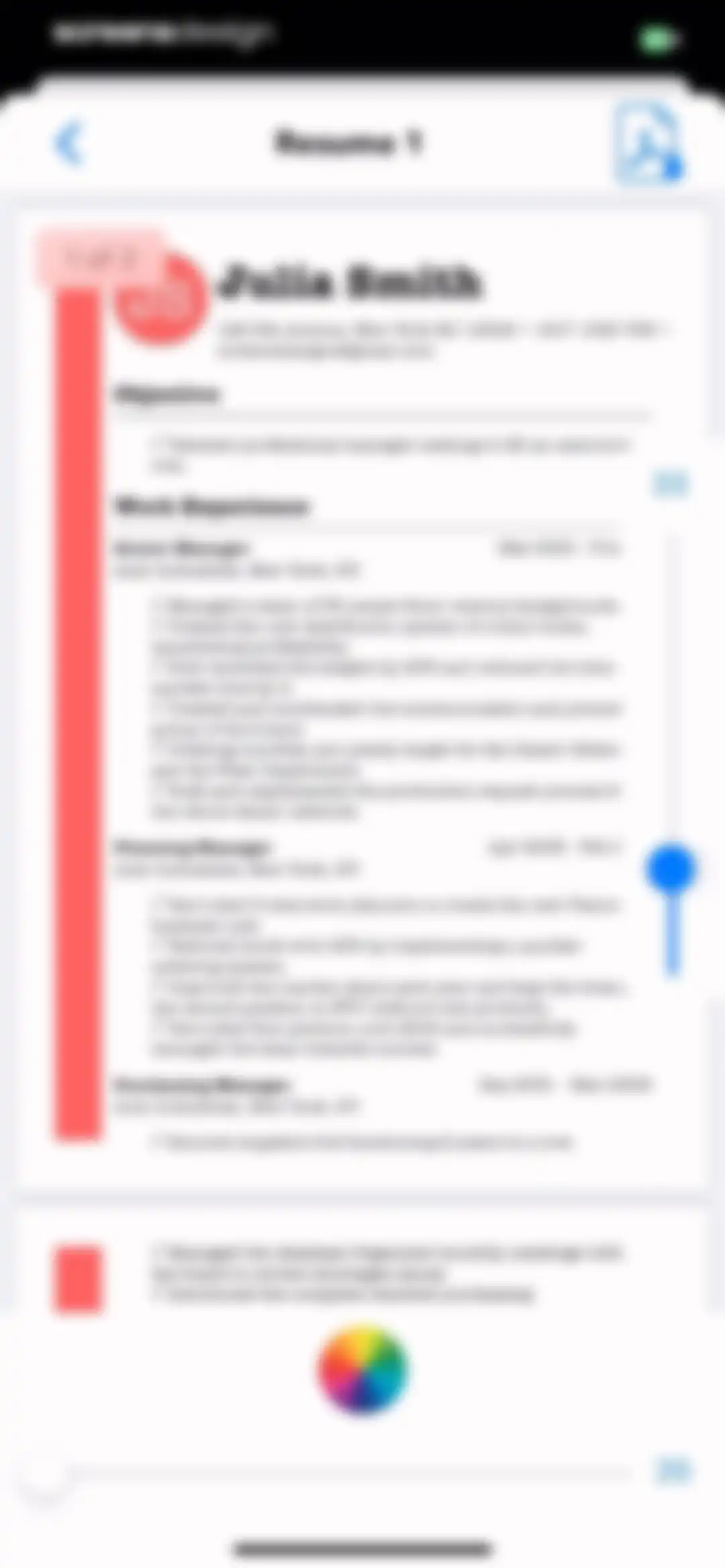 Resume Builder⁺ screen 25