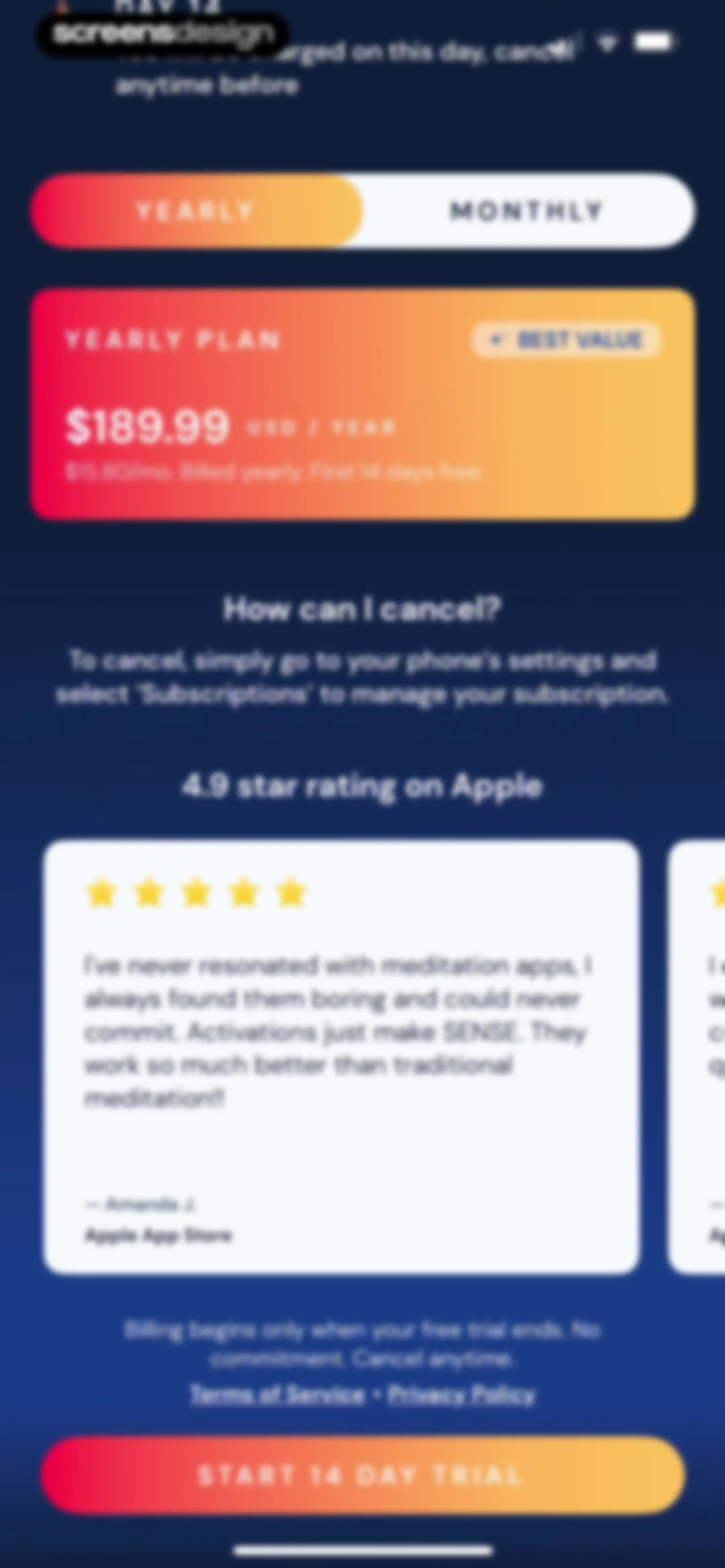 Activations: Daily Motivation screen 23
