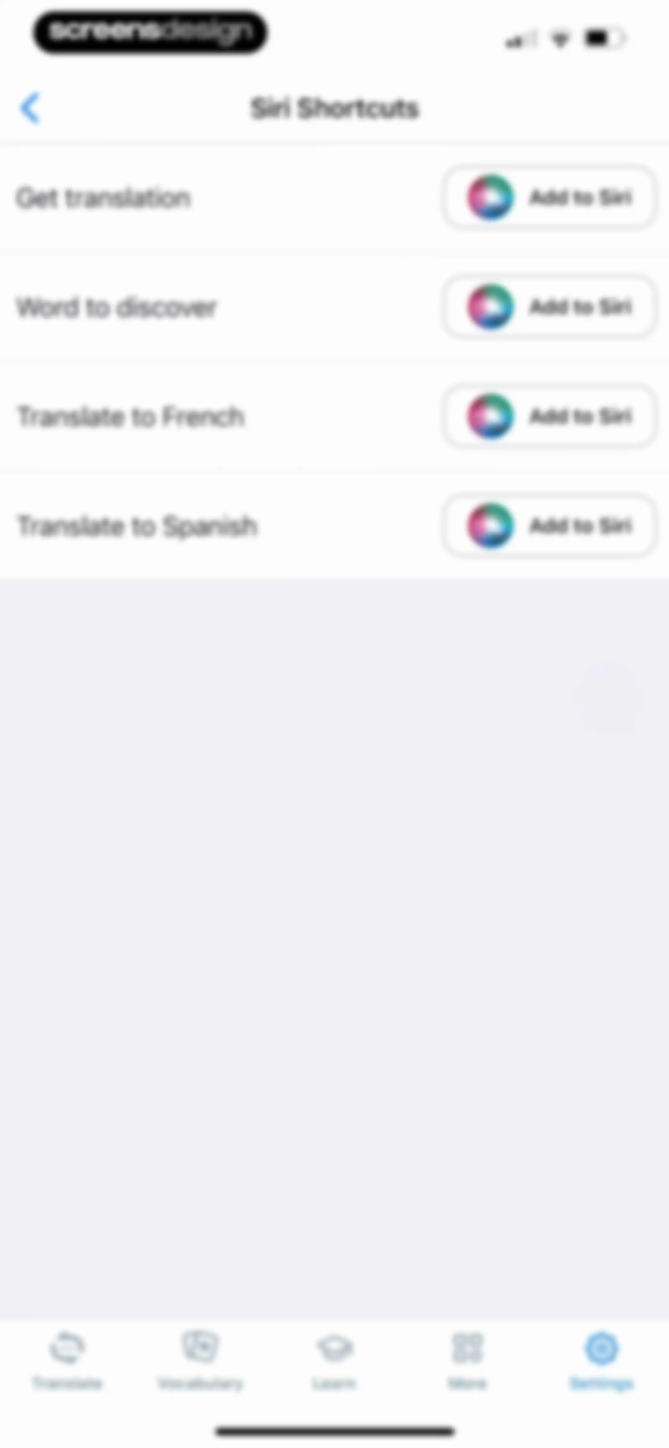 Reverso translate and learn screen 142