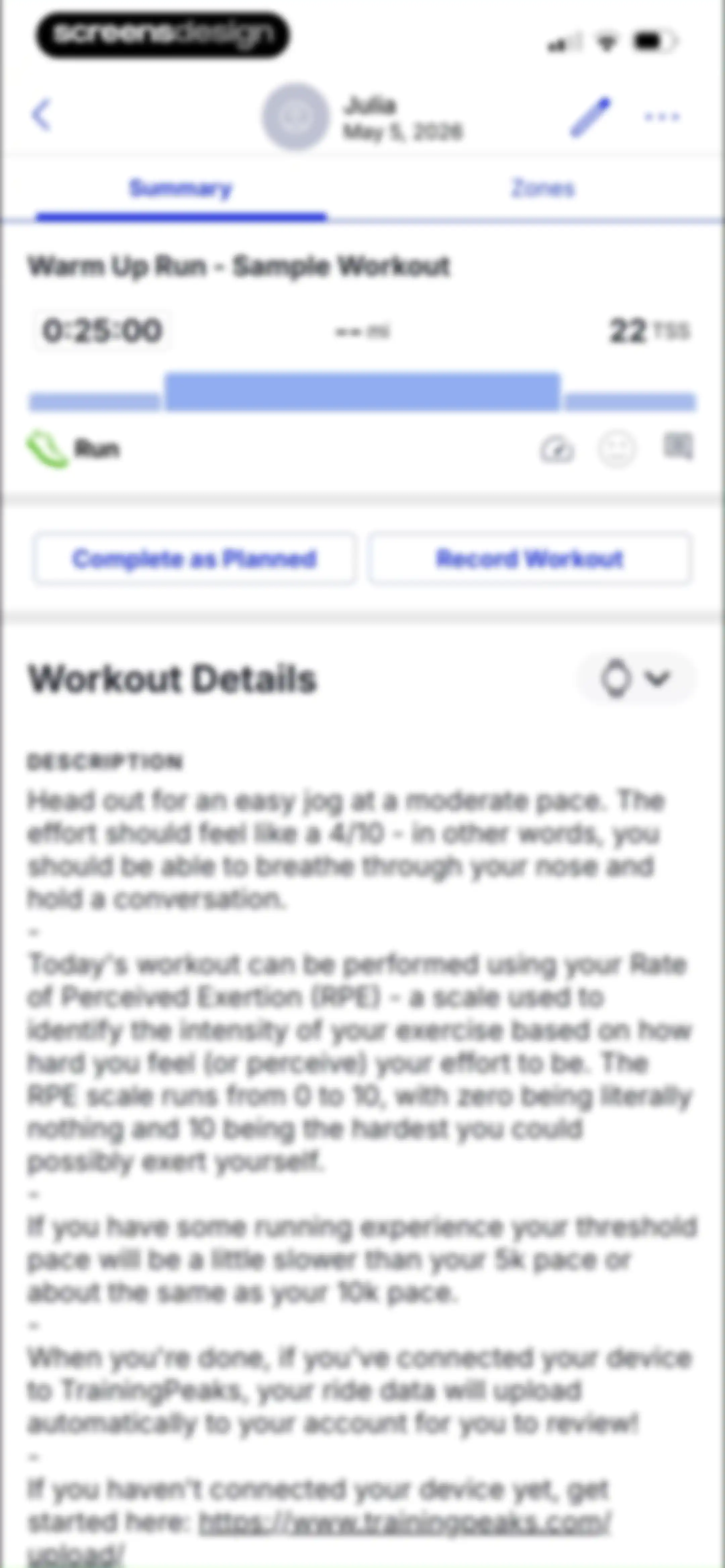 TrainingPeaks: Plan Train Lift screen 37