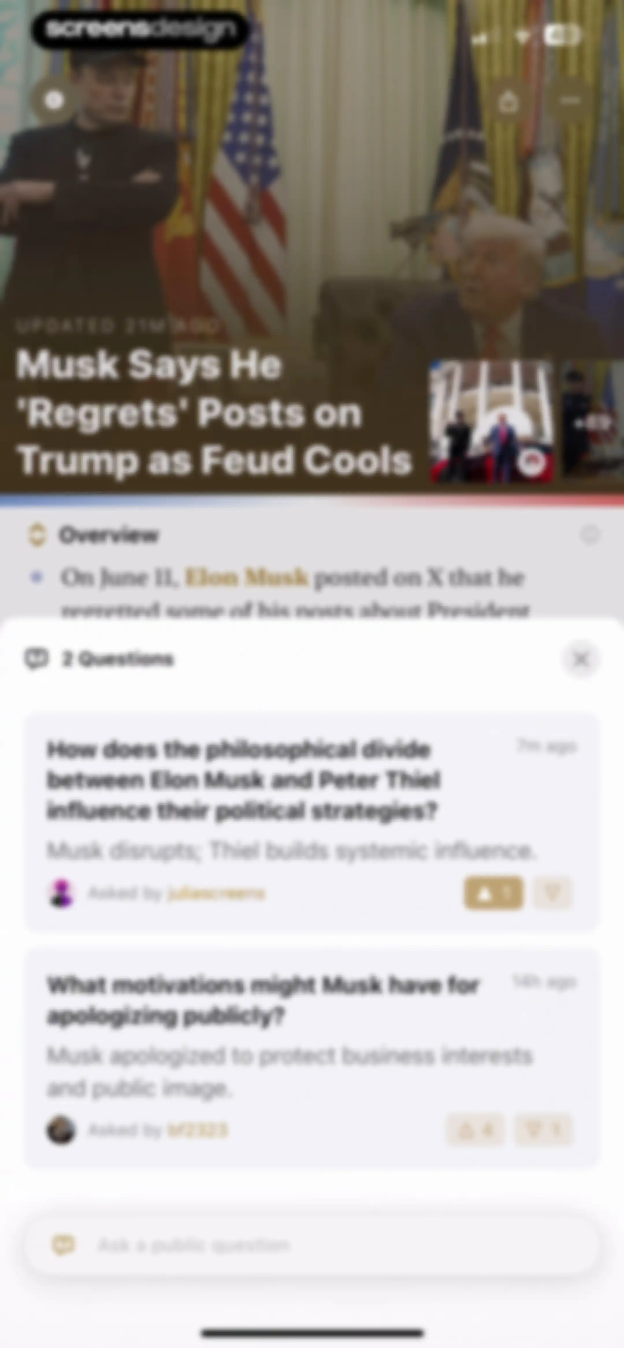 Particle: Personalized News screen 123
