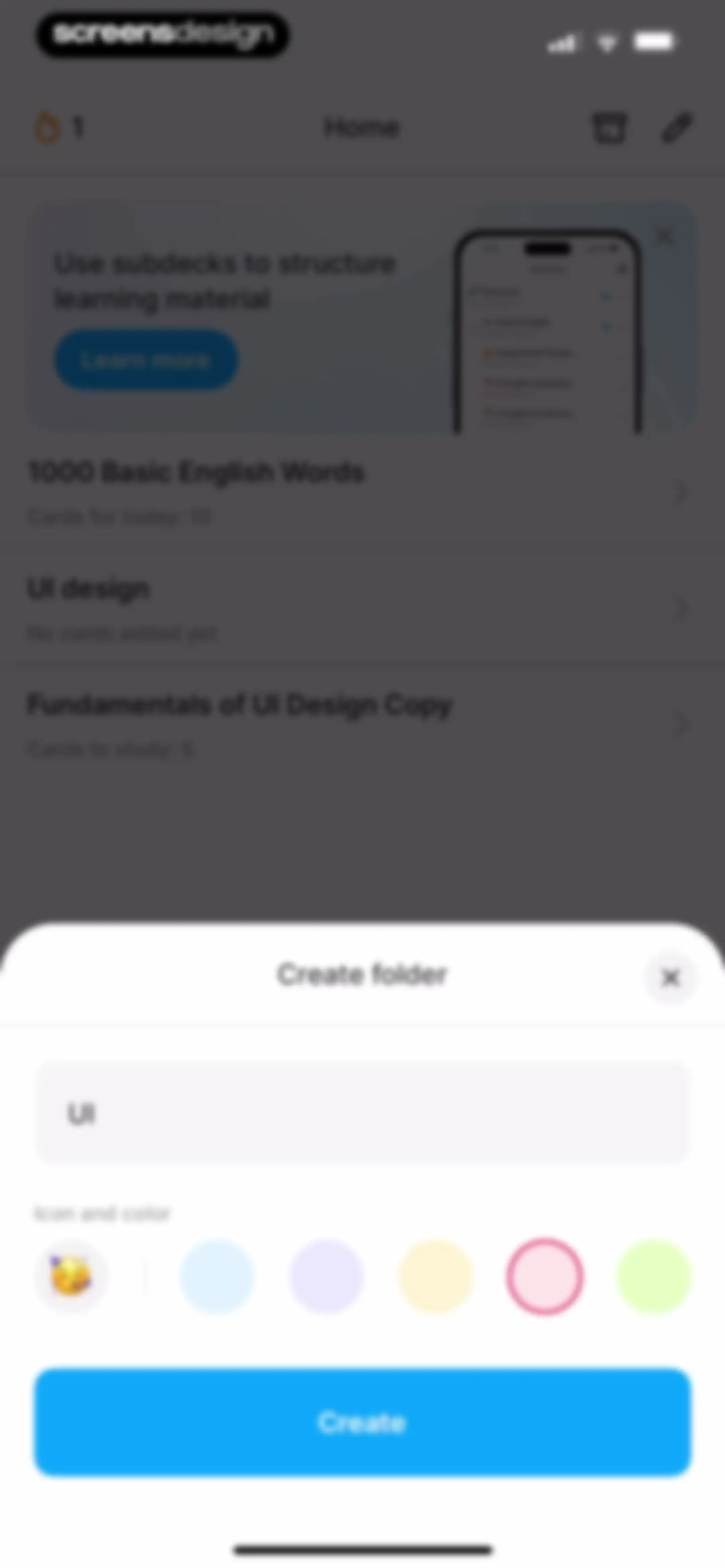 Noji - Flashcards study app screen 97