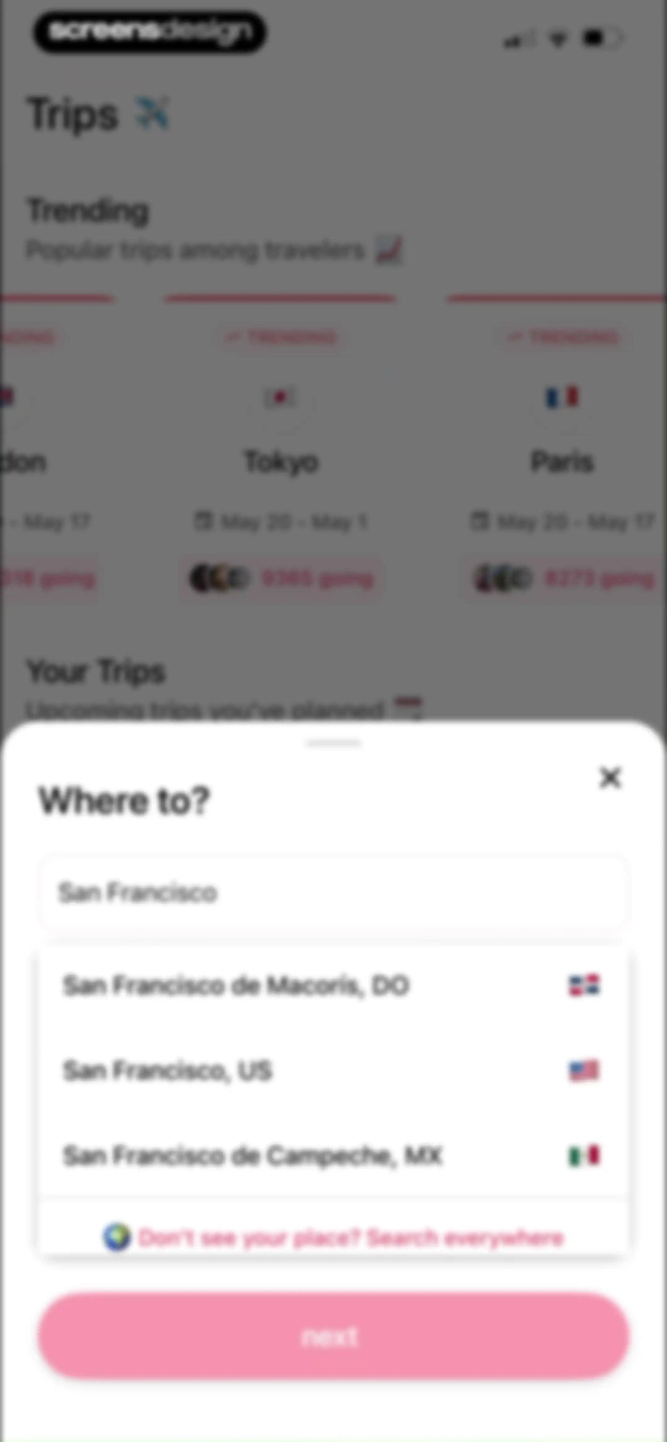 nomadtable: travel friends screen 107