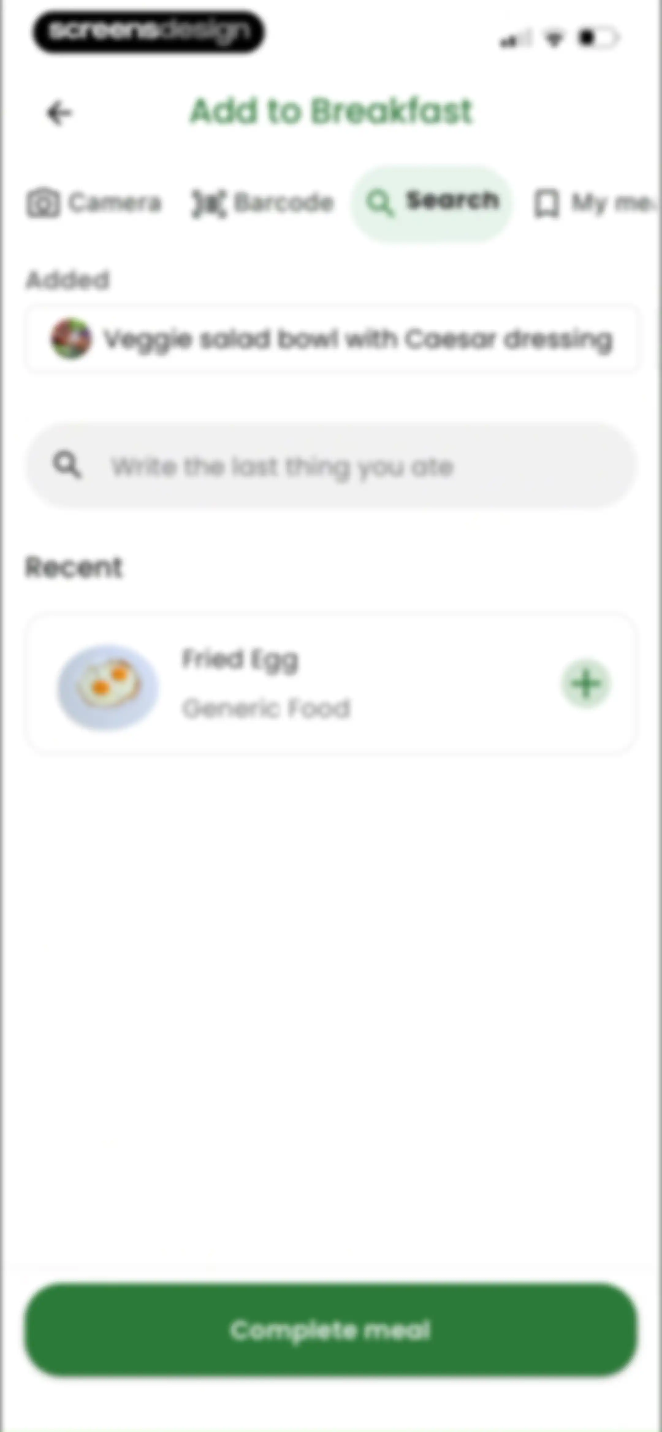 Diabetes food tracker - Gococo screen 80