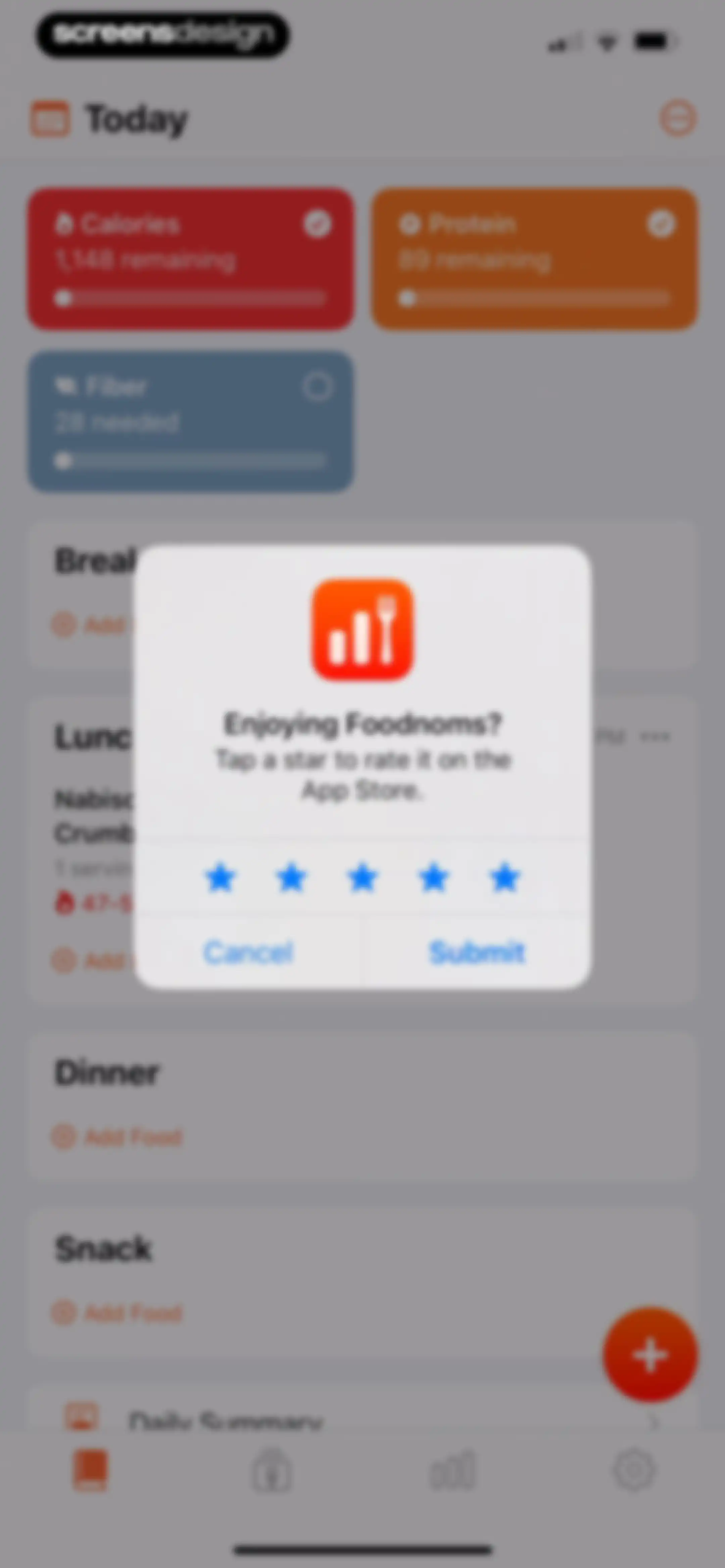 Nutrition Tracker: Foodnoms screen 49
