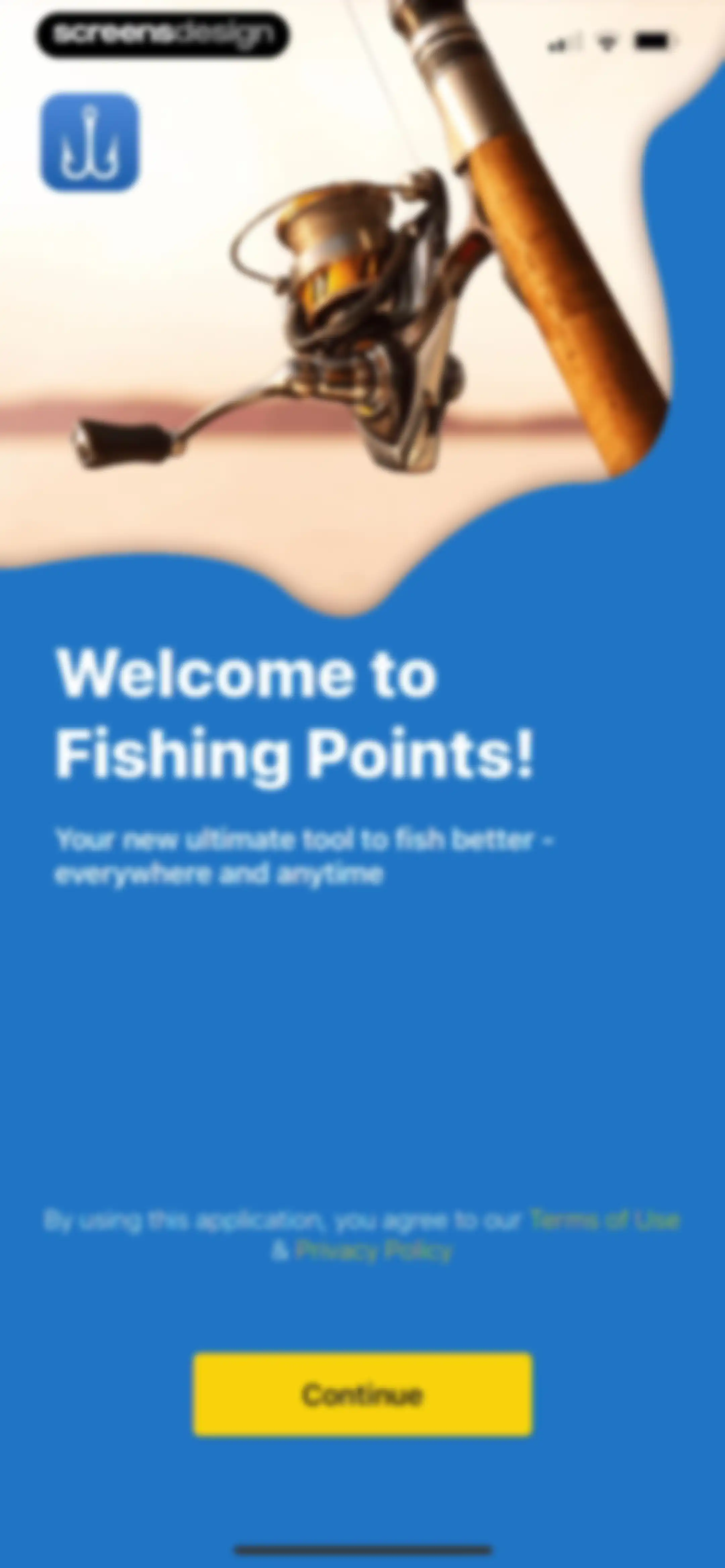Fishing Points: Map & Forecast screen 2