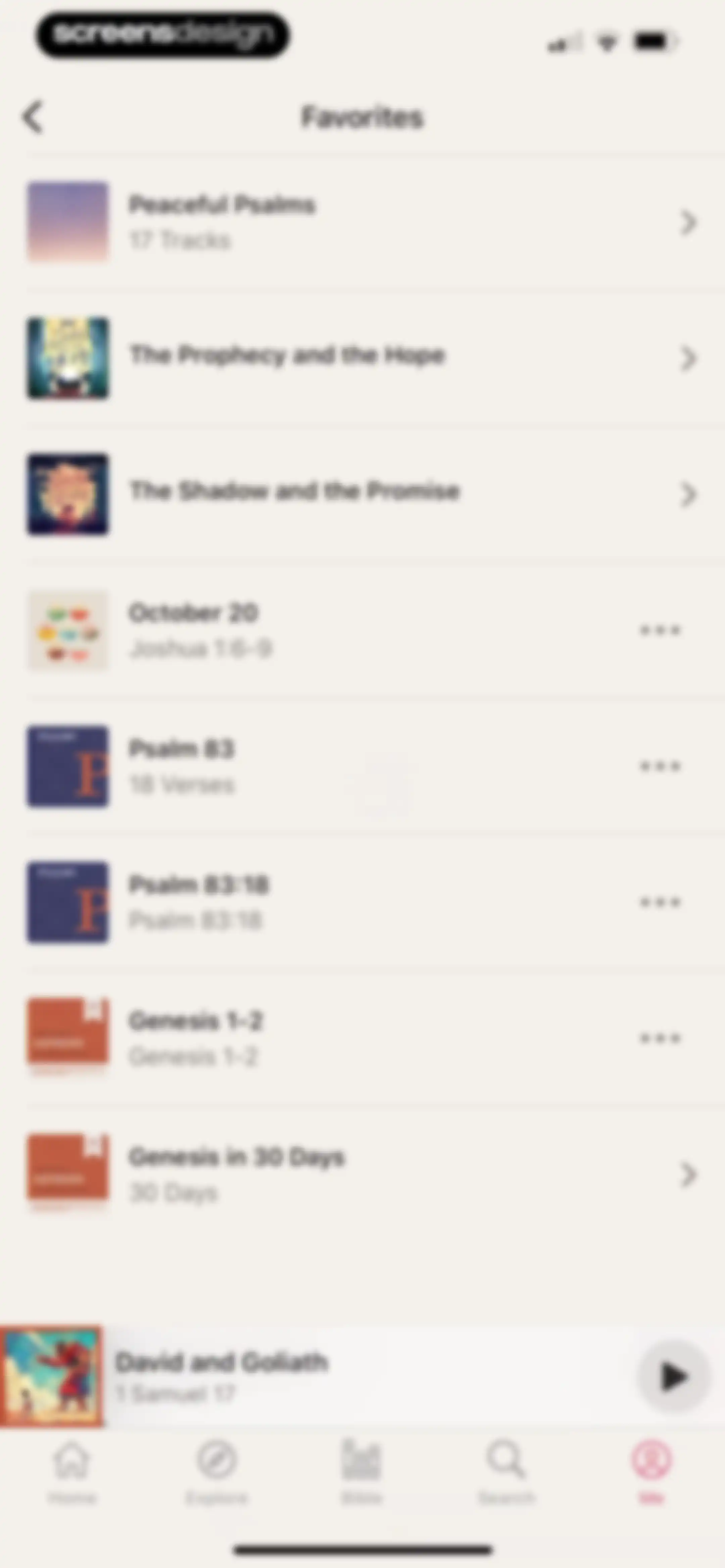 Dwell: Audio Bible screen 94