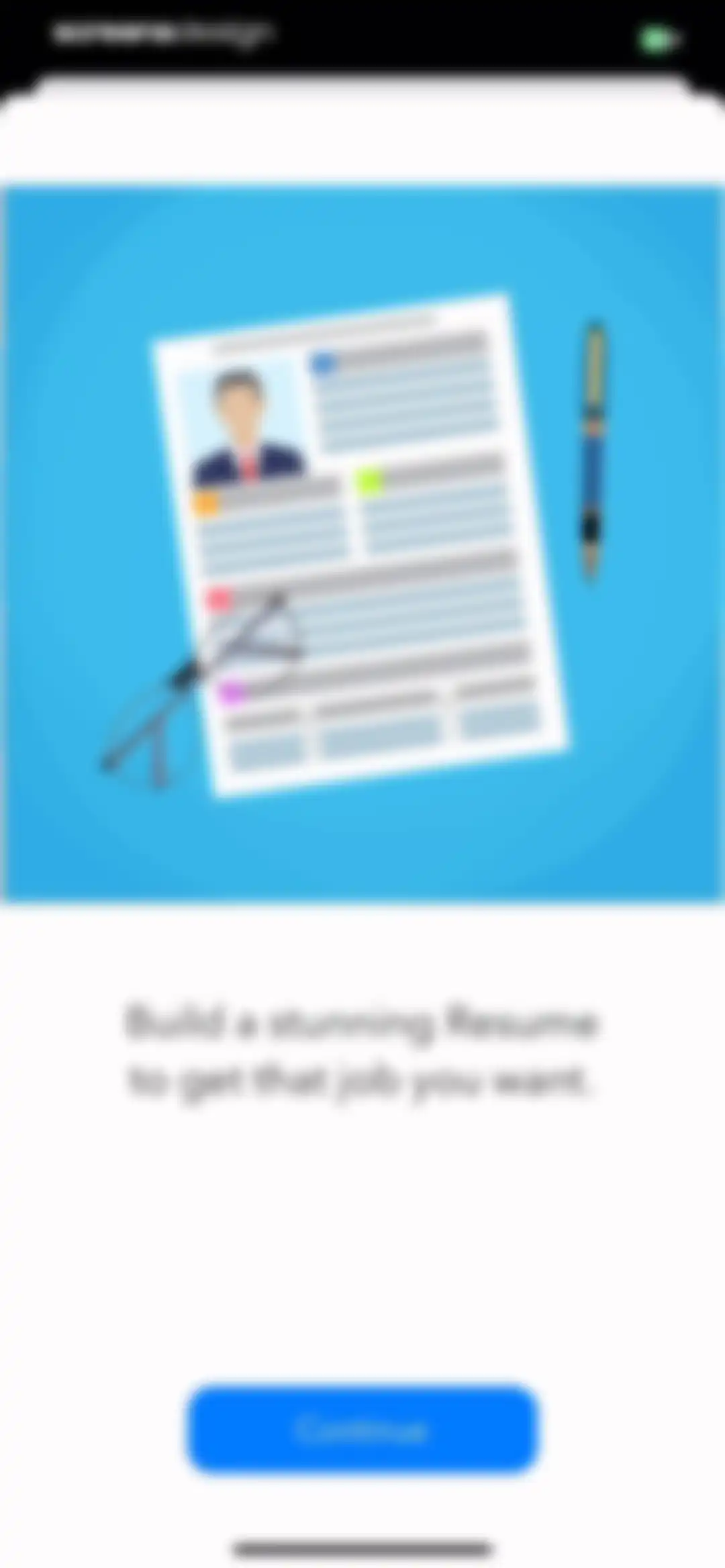 Resume Builder⁺ screen 2