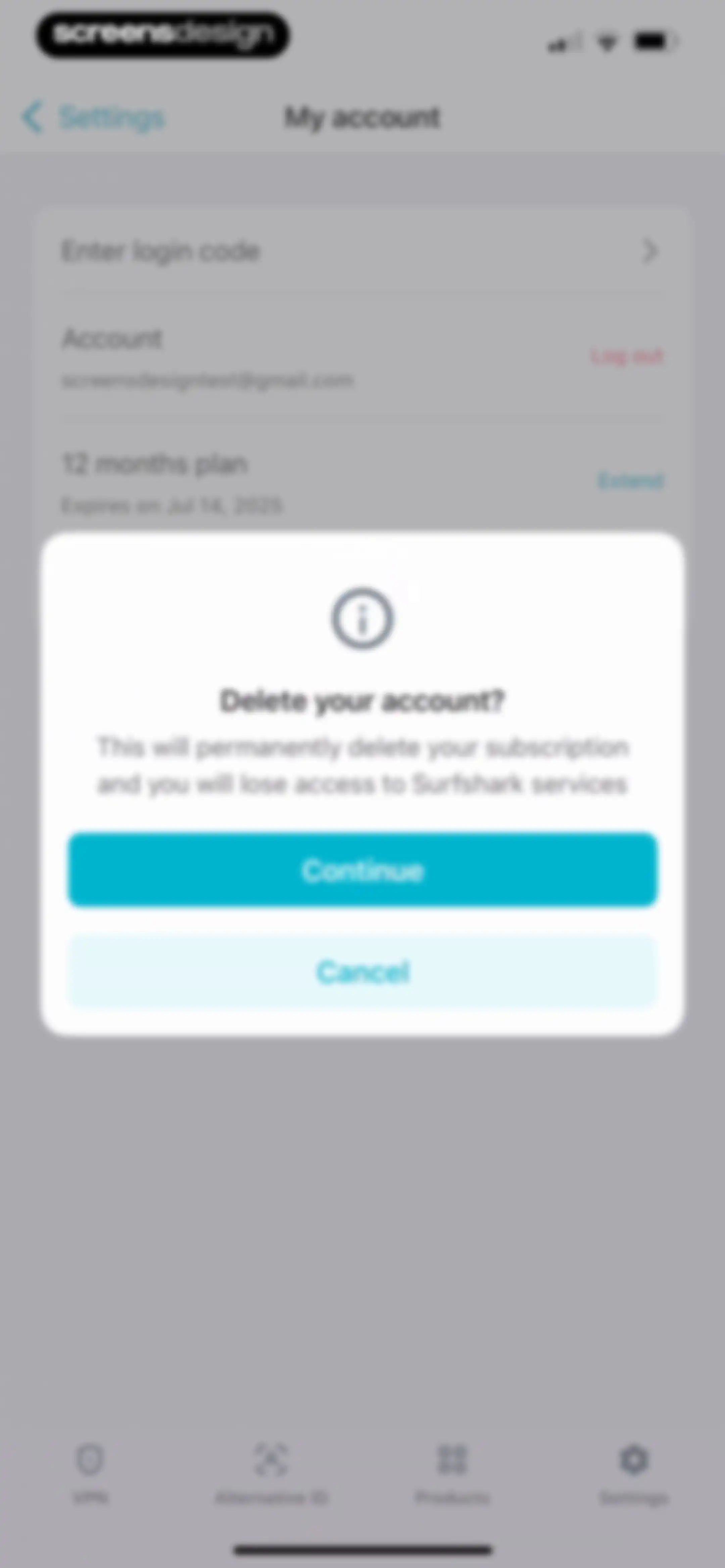 Surfshark VPN: Fast VPN App screen 96