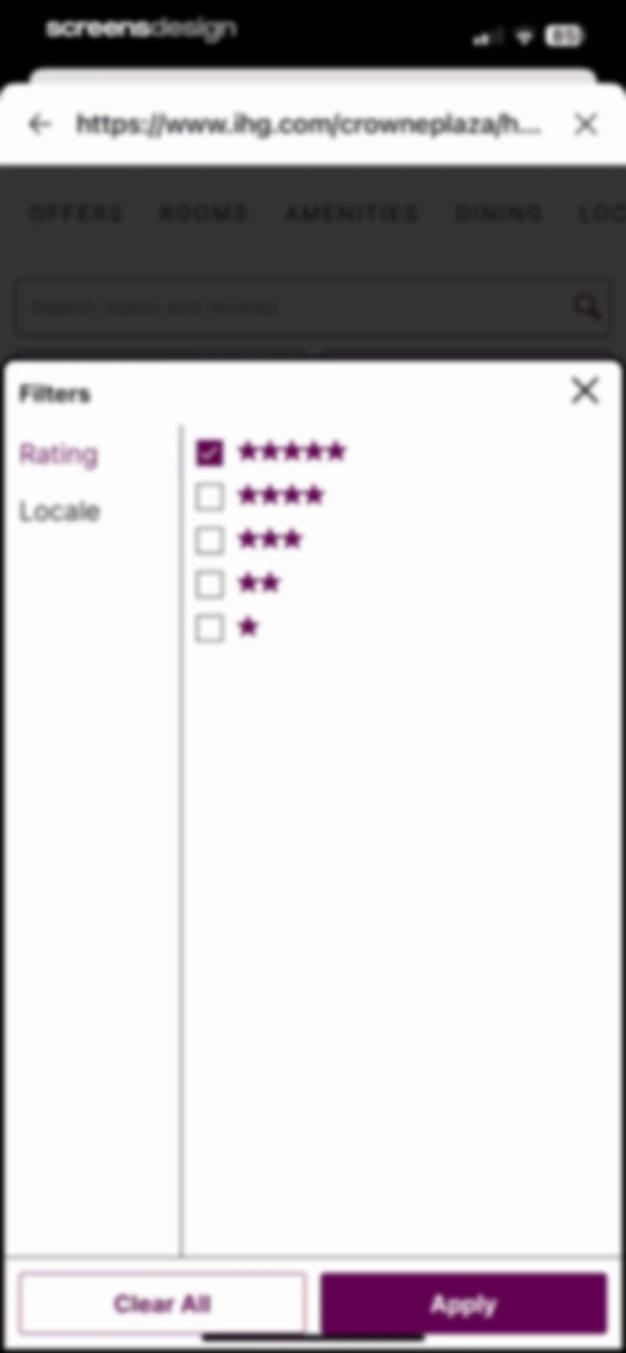 IHG One Rewards: Book Hotels screen 84